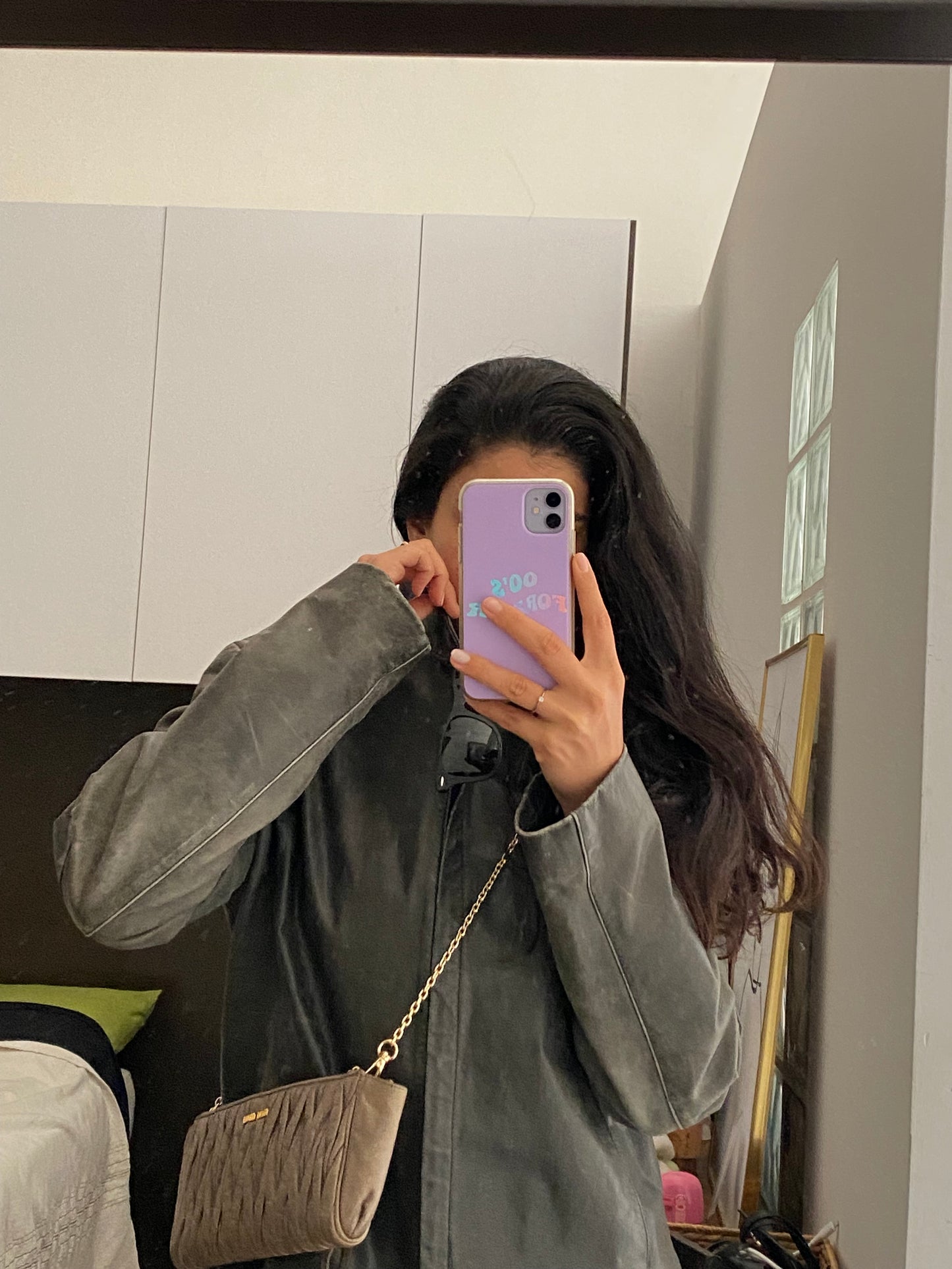 Miu Miu pochette grigia matelasse