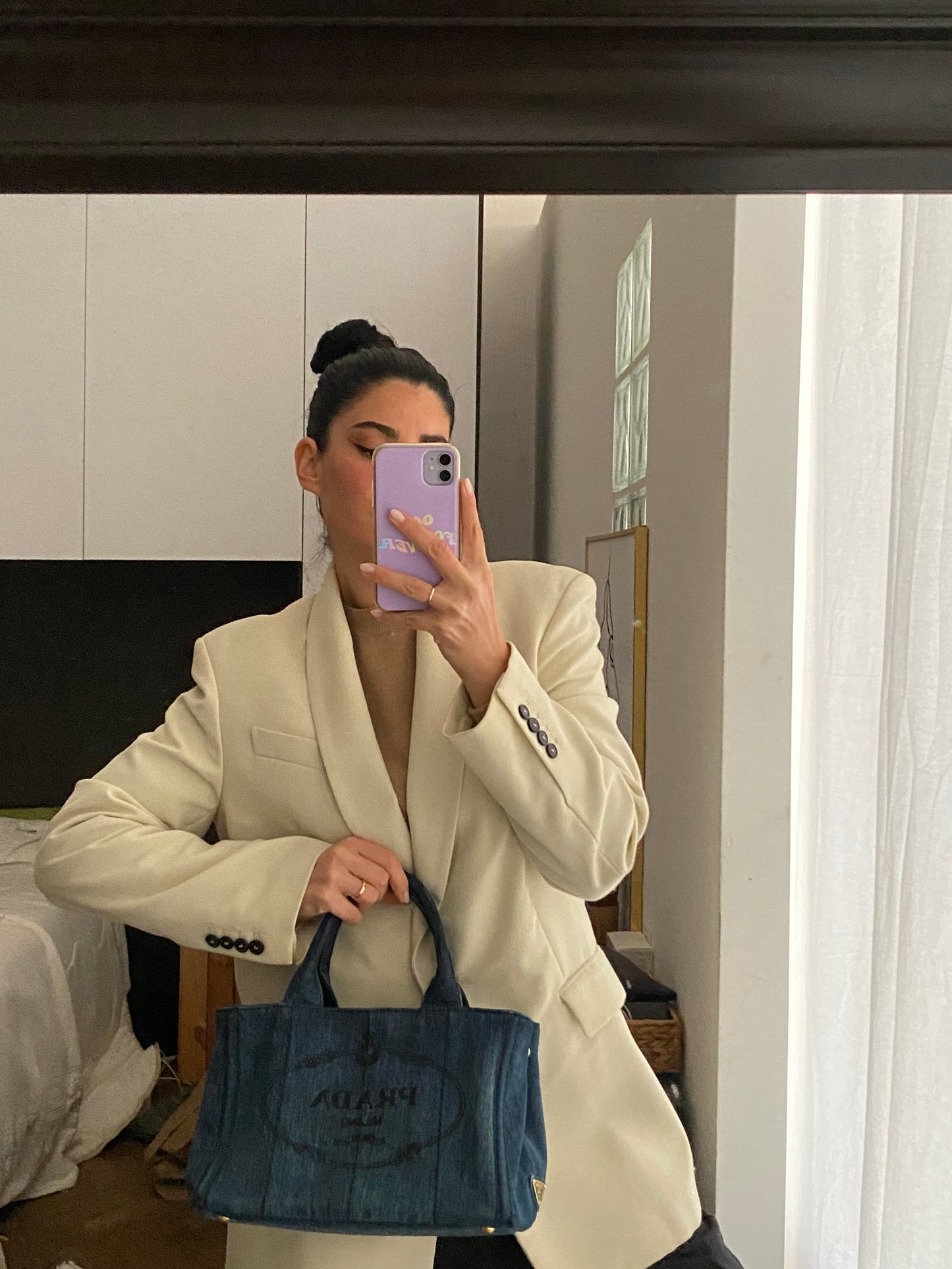 Prada tote in denim
