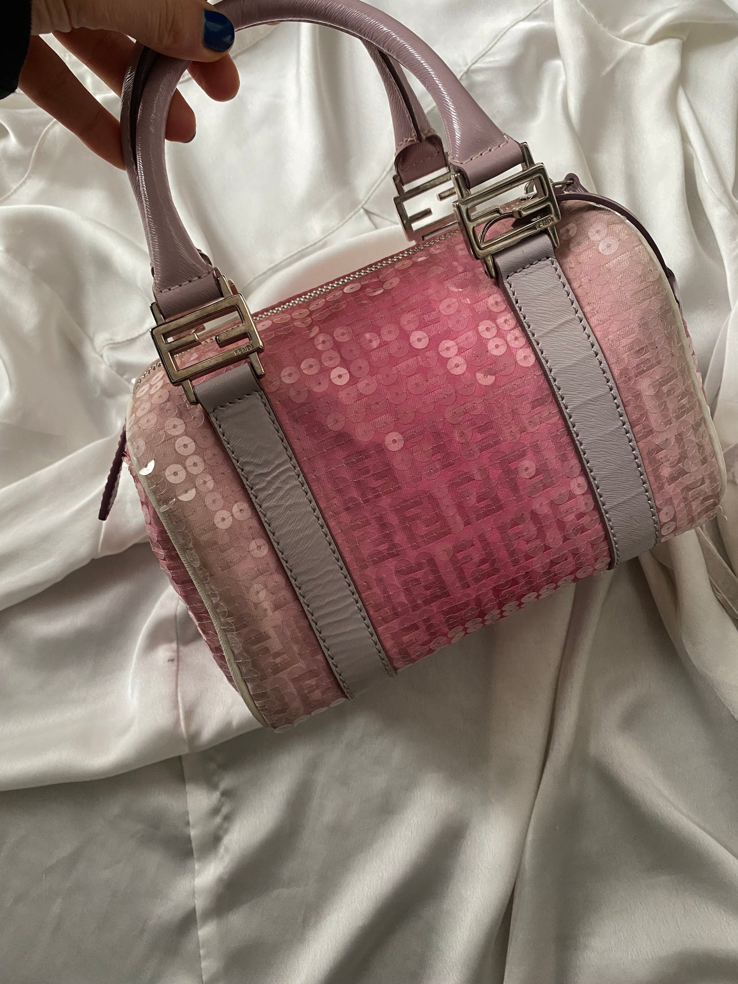Fendi mini bauletto forever ombre pink