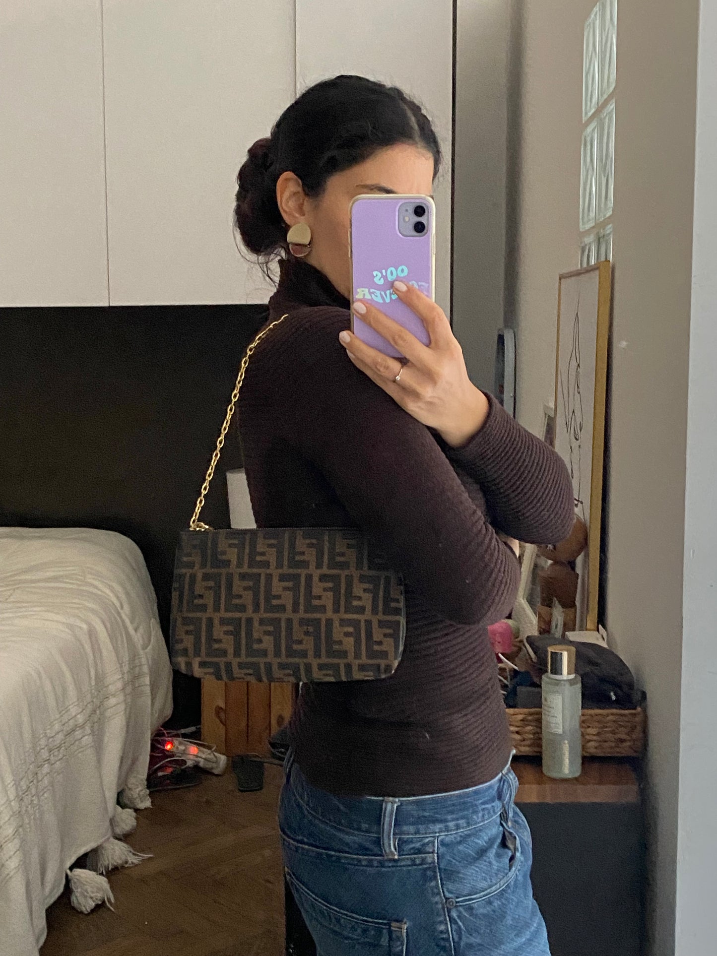 Fendi zucca clutch