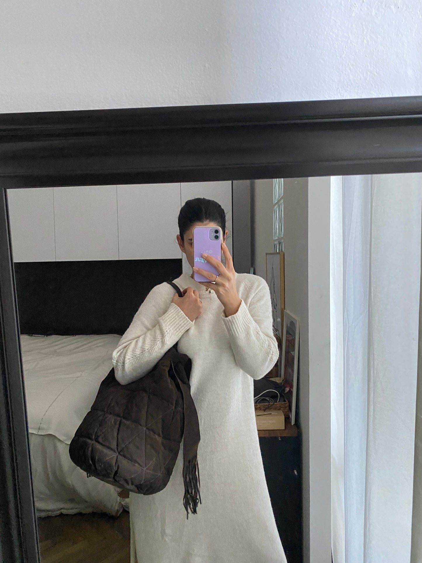 Miu miu maxi bag in camoscio