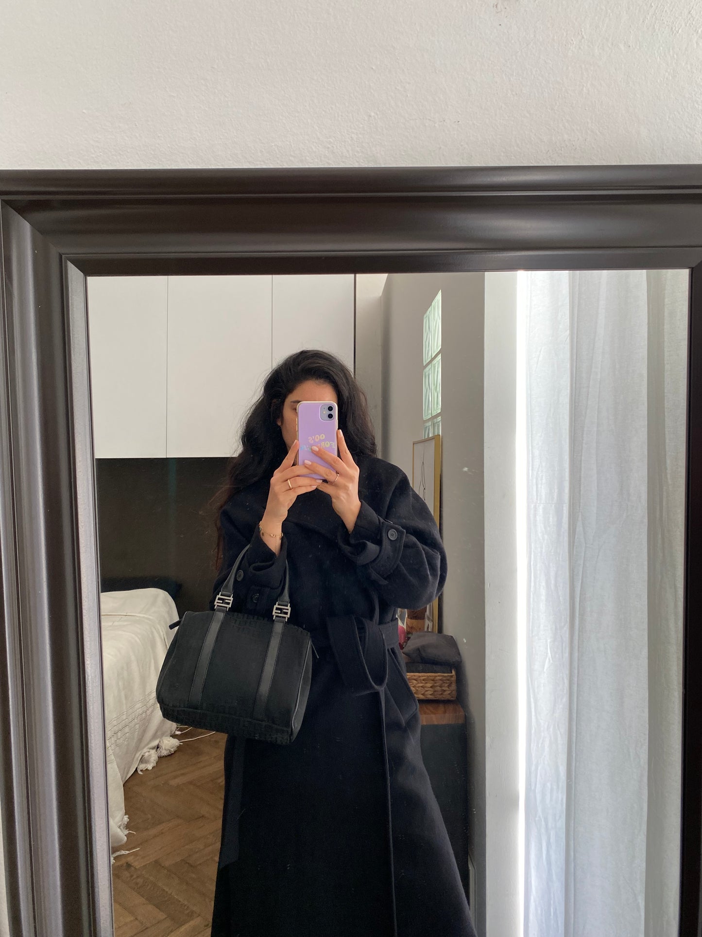 Fendi bauletto zucchino nero