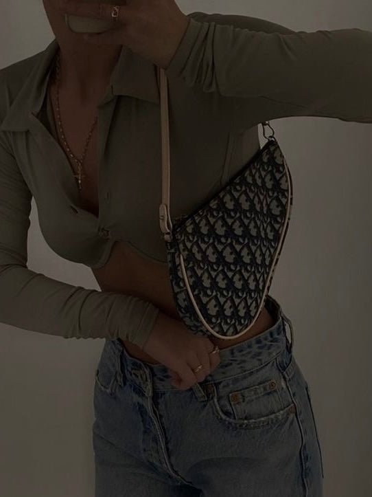 Dior mini saddle monogram