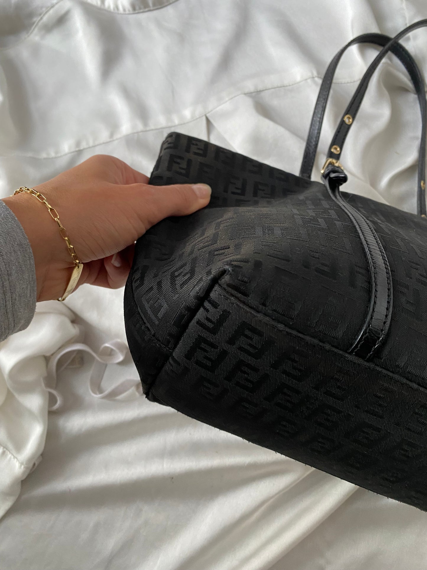 Fendi superstar mini shopping tote monogram zucchino