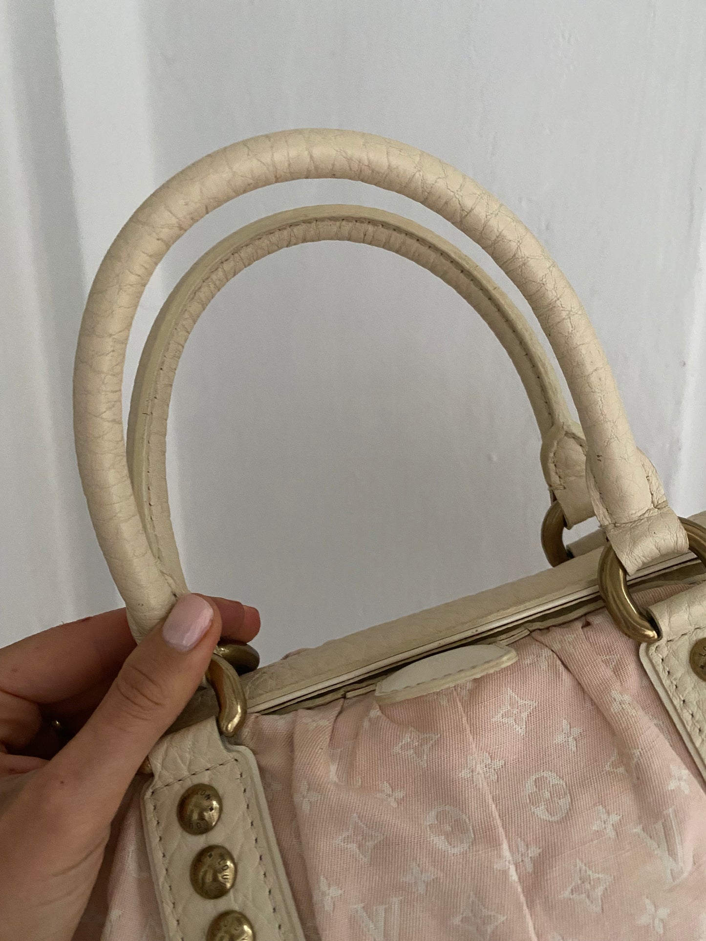 Louis Vuitton Mini Lin Trapeze PM denim rosa