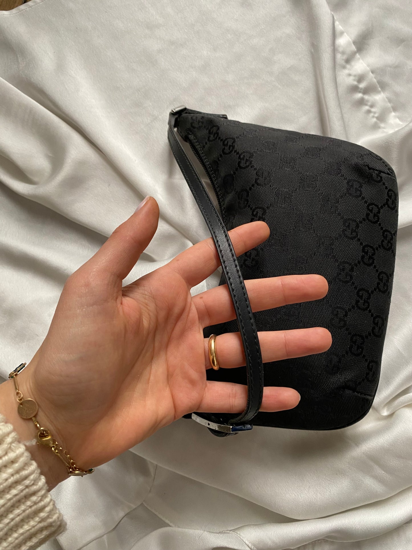 Gucci moon hobo monogram nero