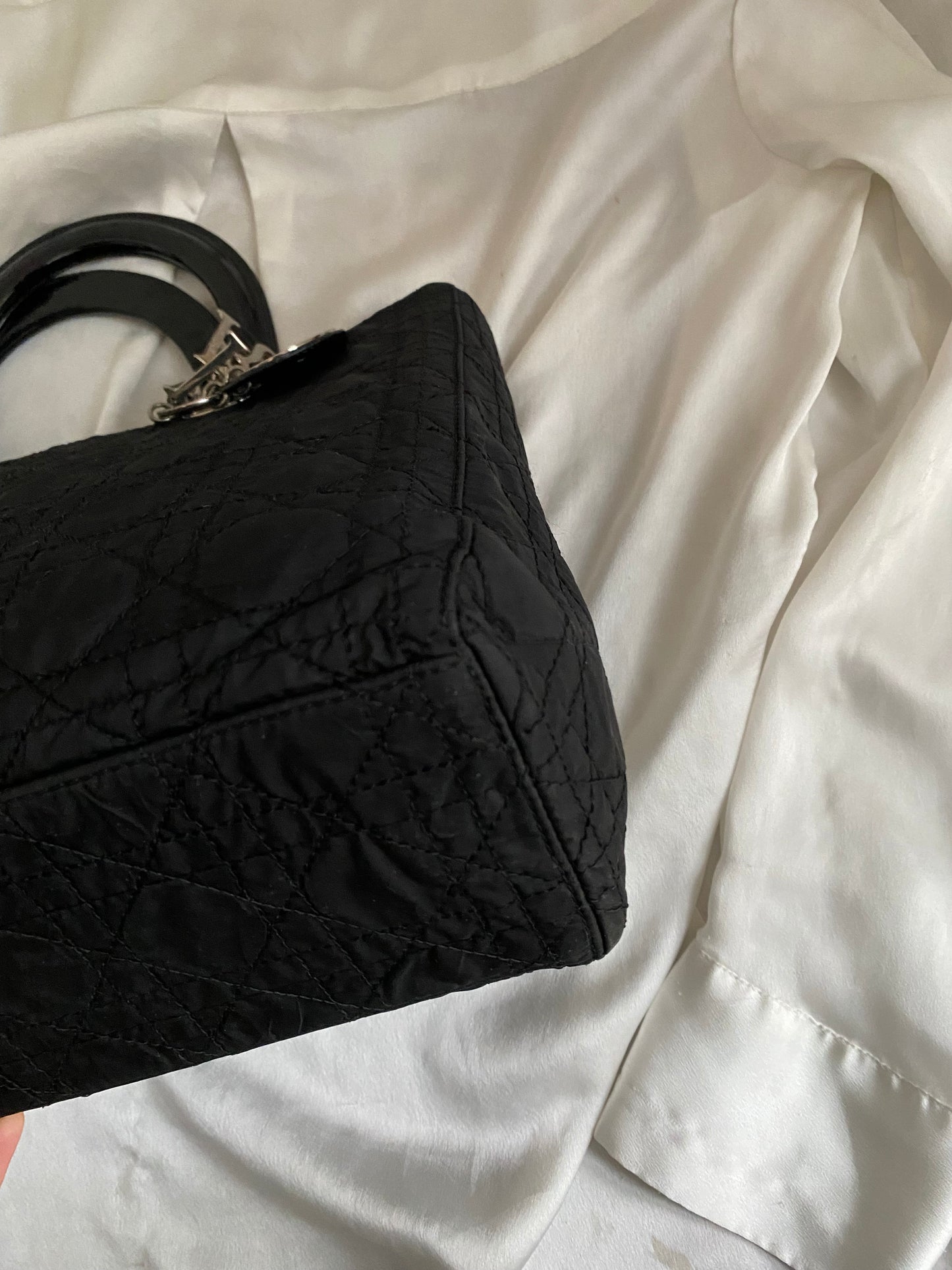 Dior Lady black hw silver