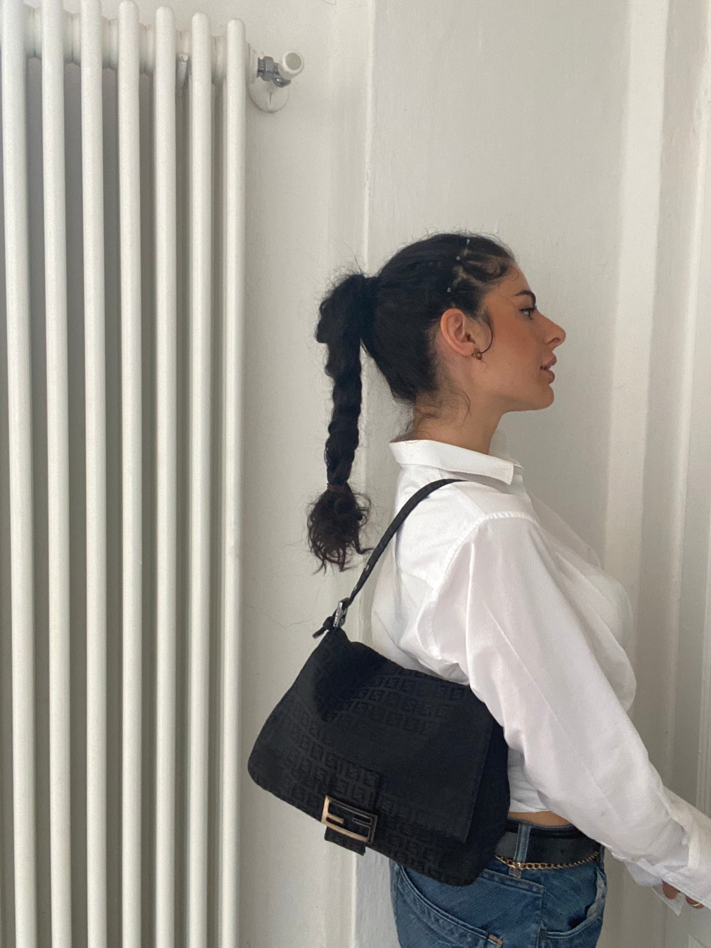 Fendi mamma baguette zucchino black