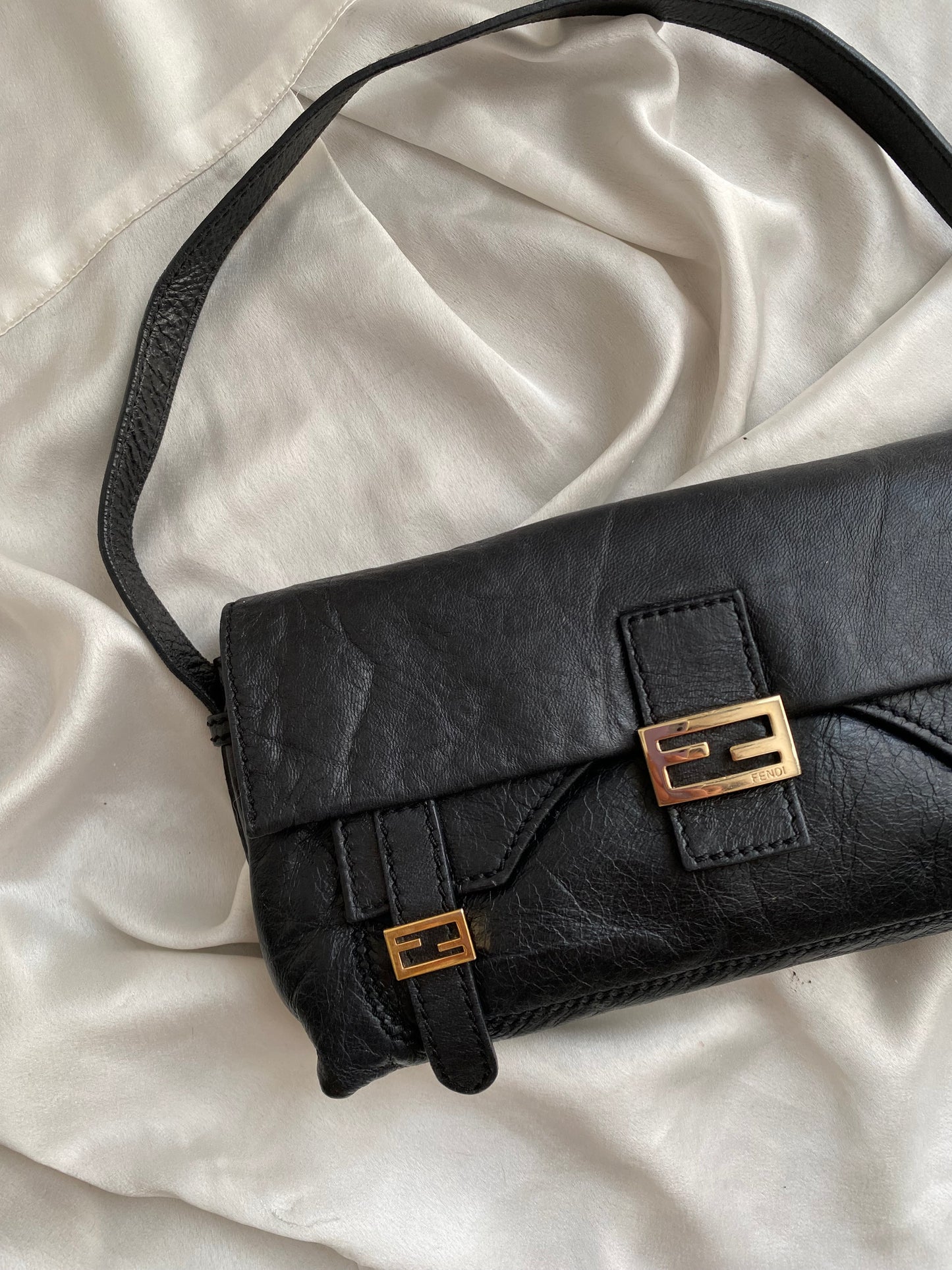 Fendi sweety baguette pelle nera