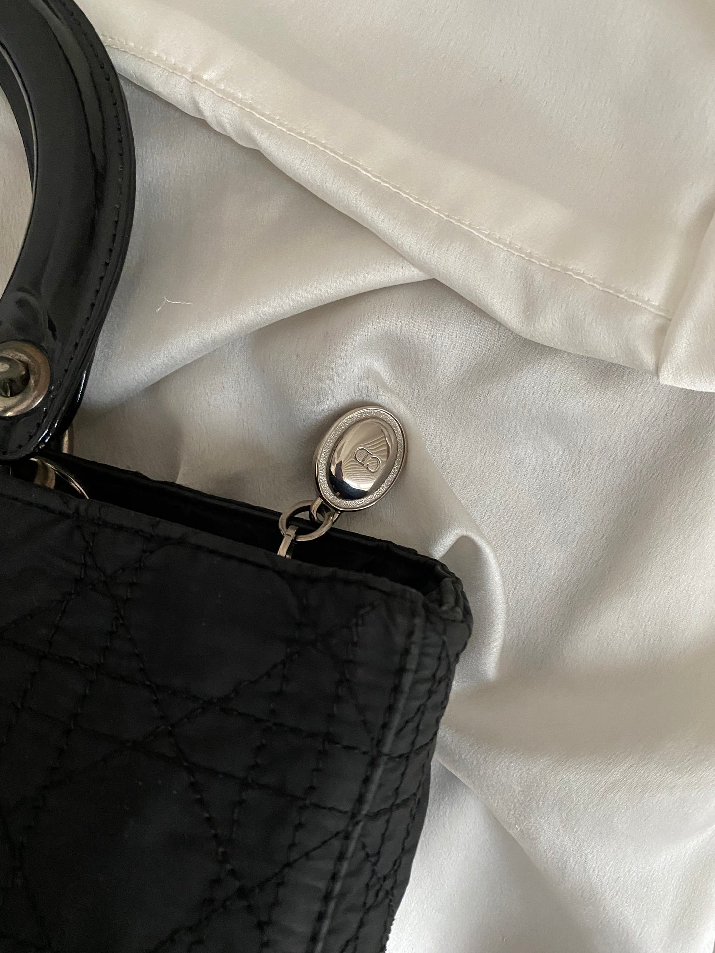 Dior Lady black hw silver