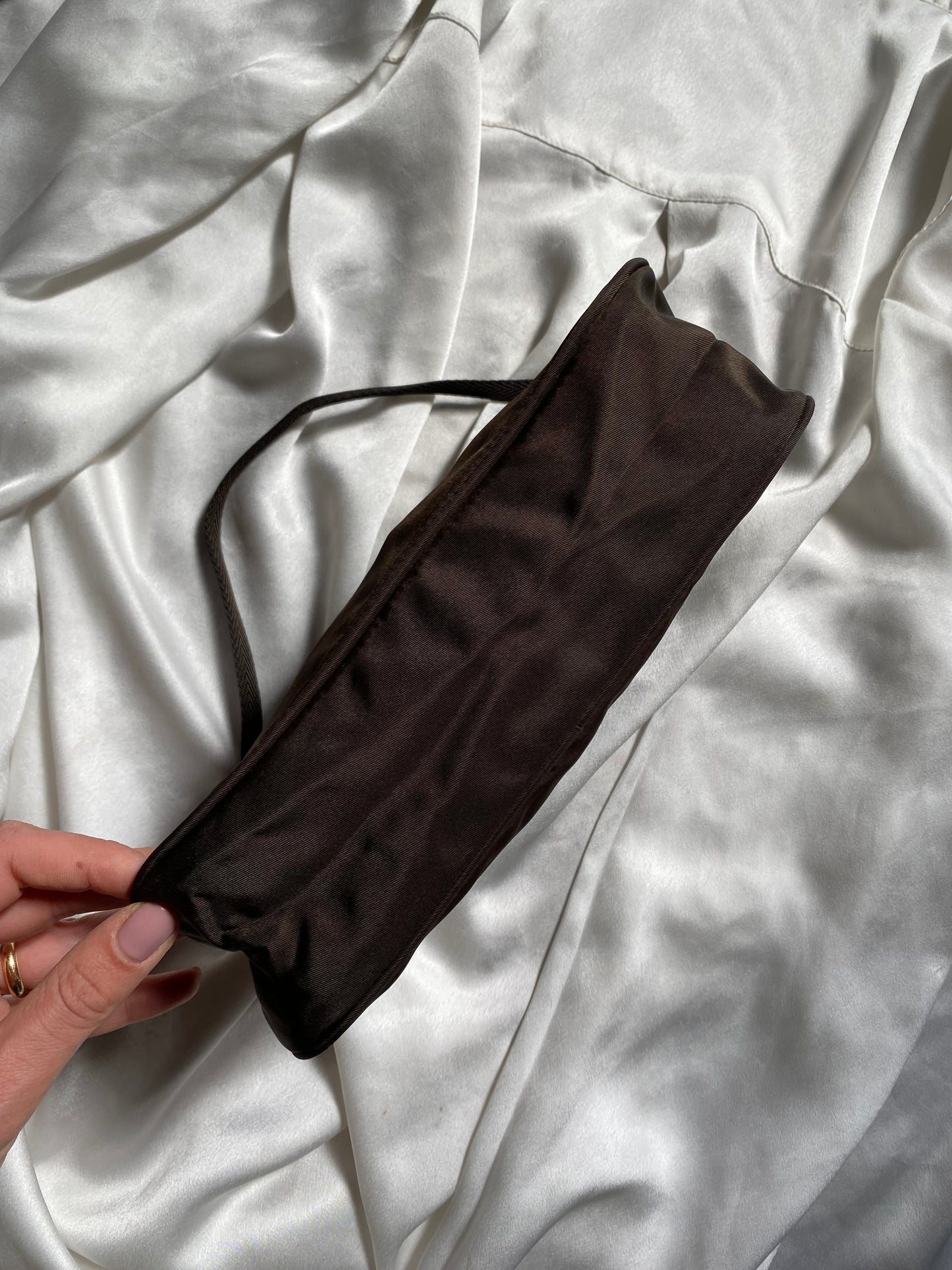 Prada hobo 2002 extra dark brown