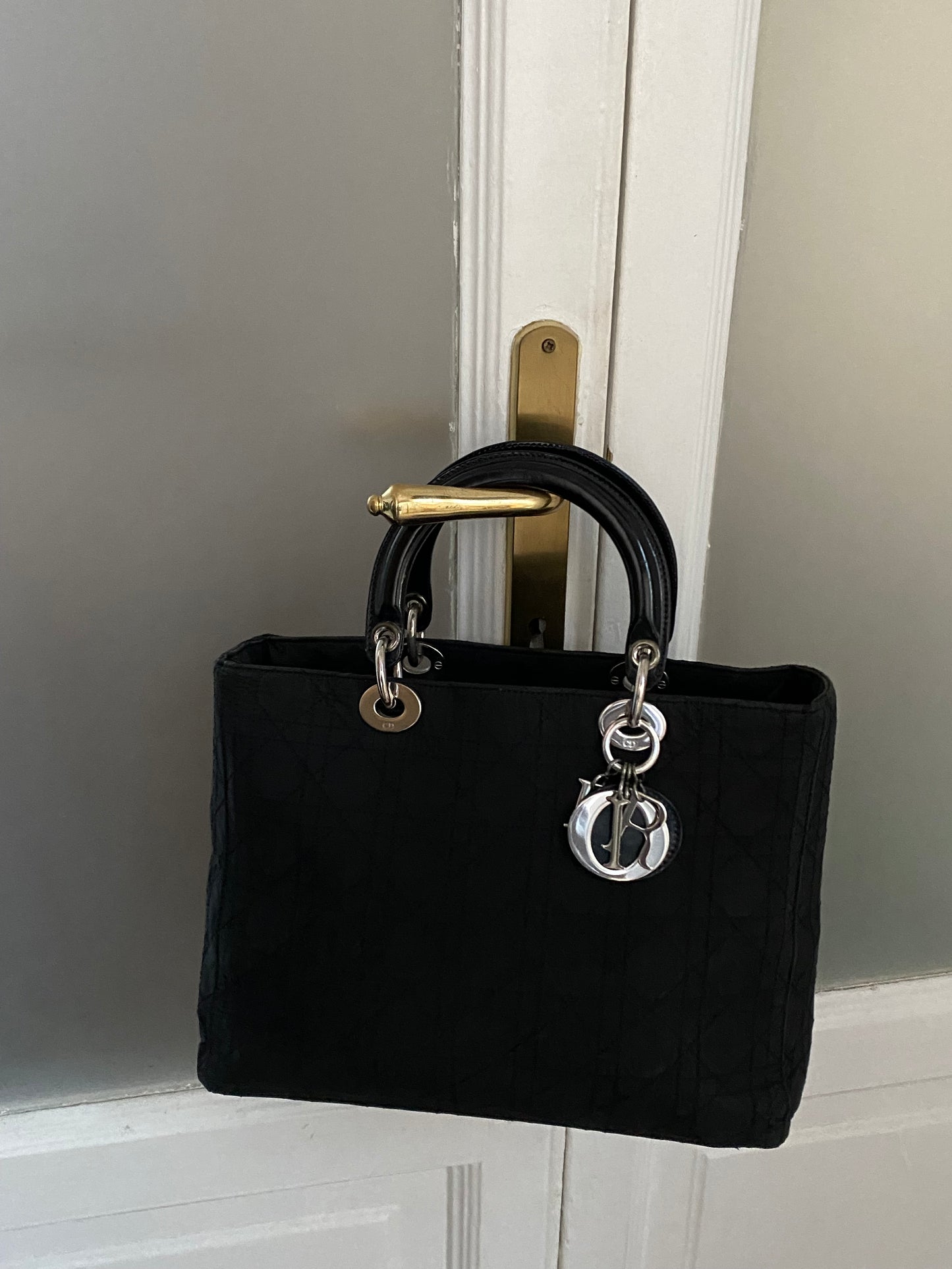 Dior Lady black hw silver