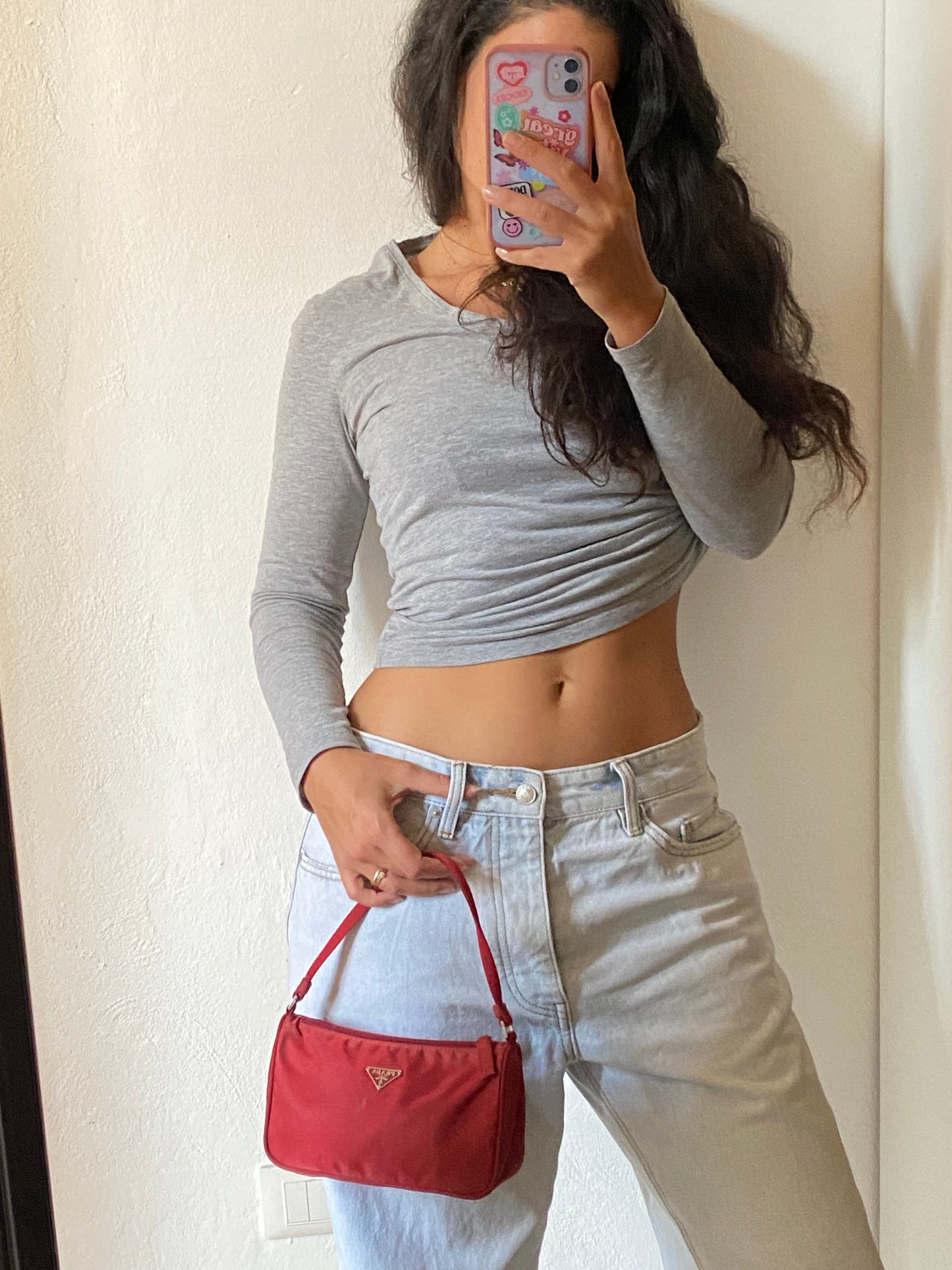 Prada hobo 2002 red