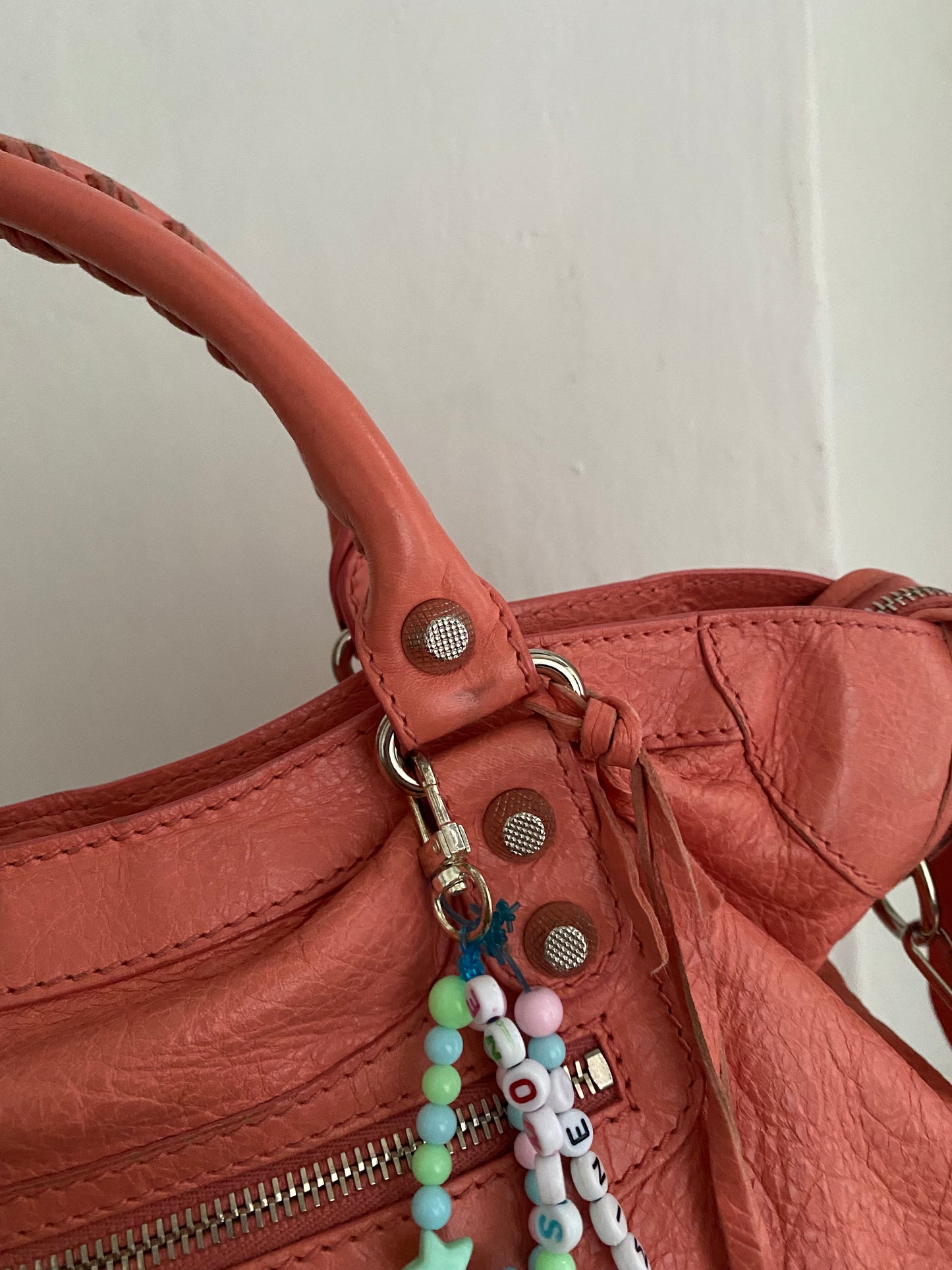 Balenciaga city rose azalee giant hw silver