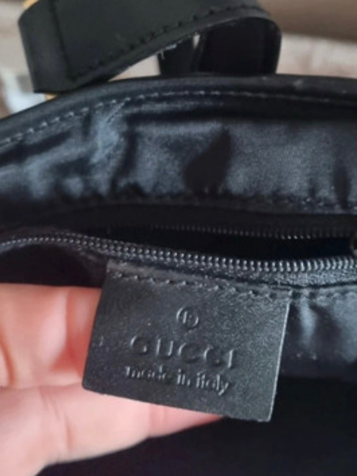 Gucci Jackie monogram nero hardware oro era Tom Ford