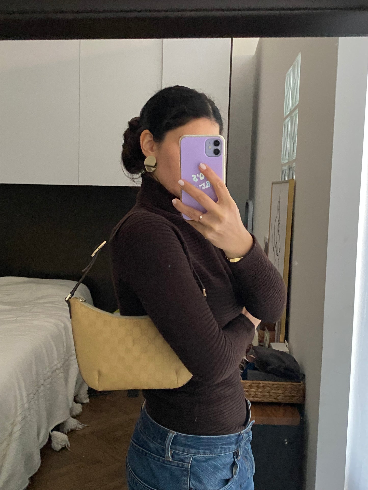 Gucci half moon gold