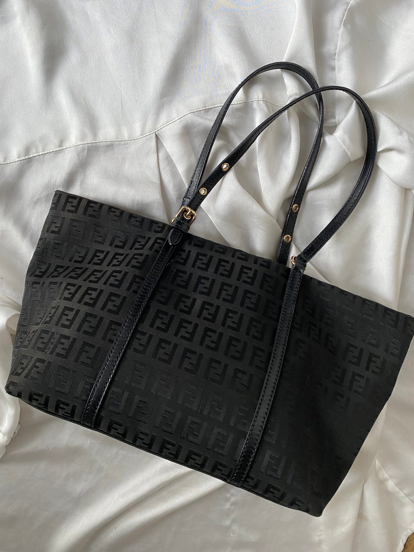 Fendi superstar mini shopping tote monogram zucchino
