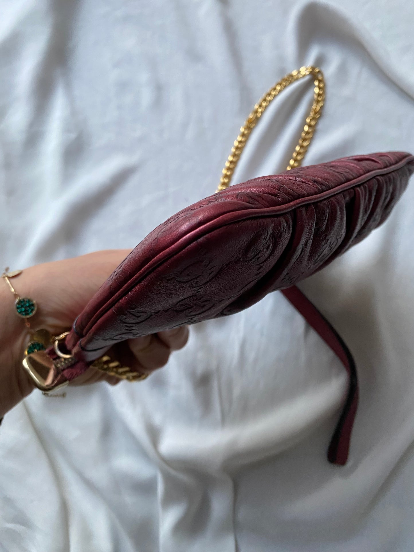 Gucci pochette burgundy riflessi rubino
