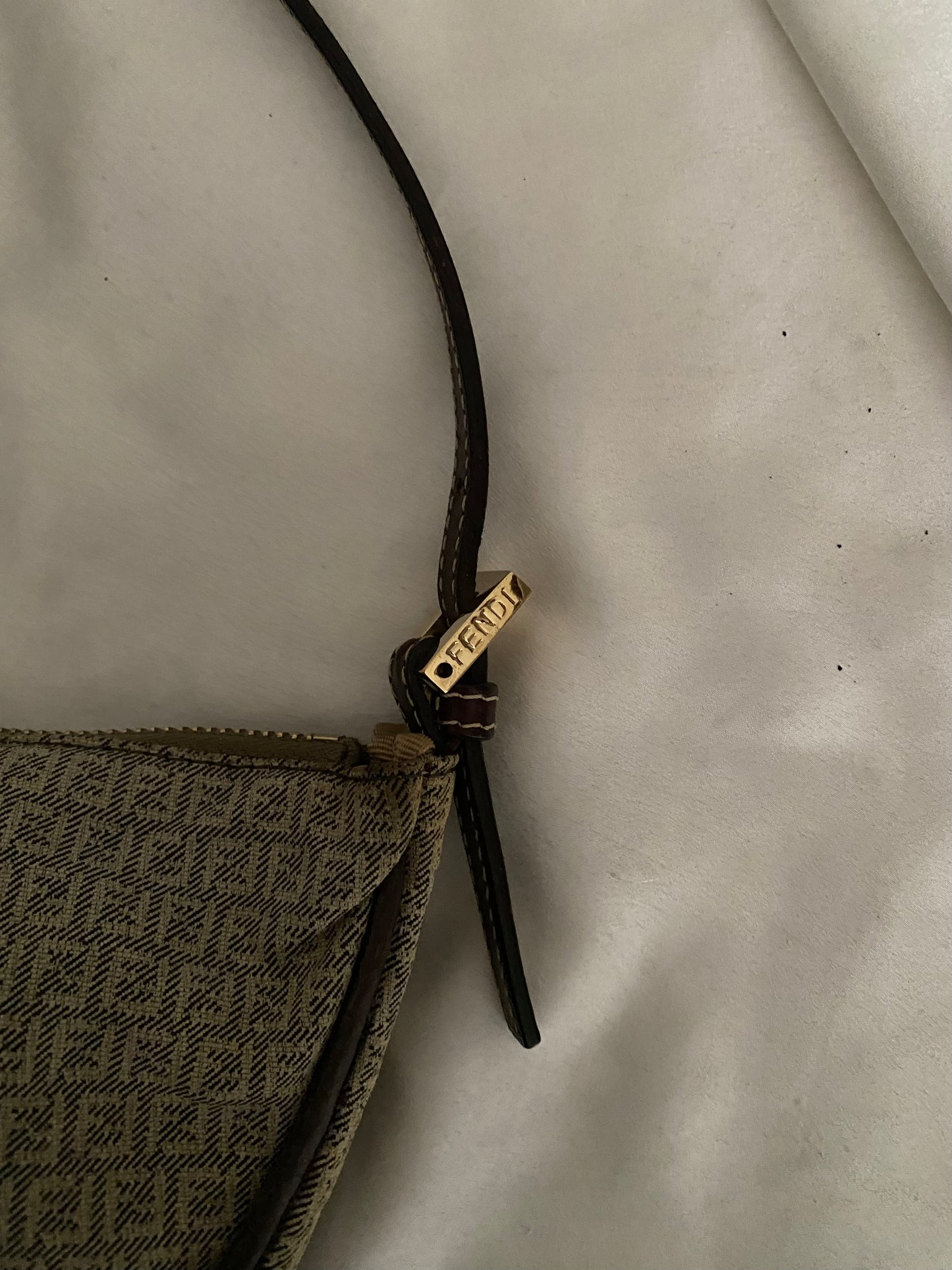 Fendi baguette half moon faded beige