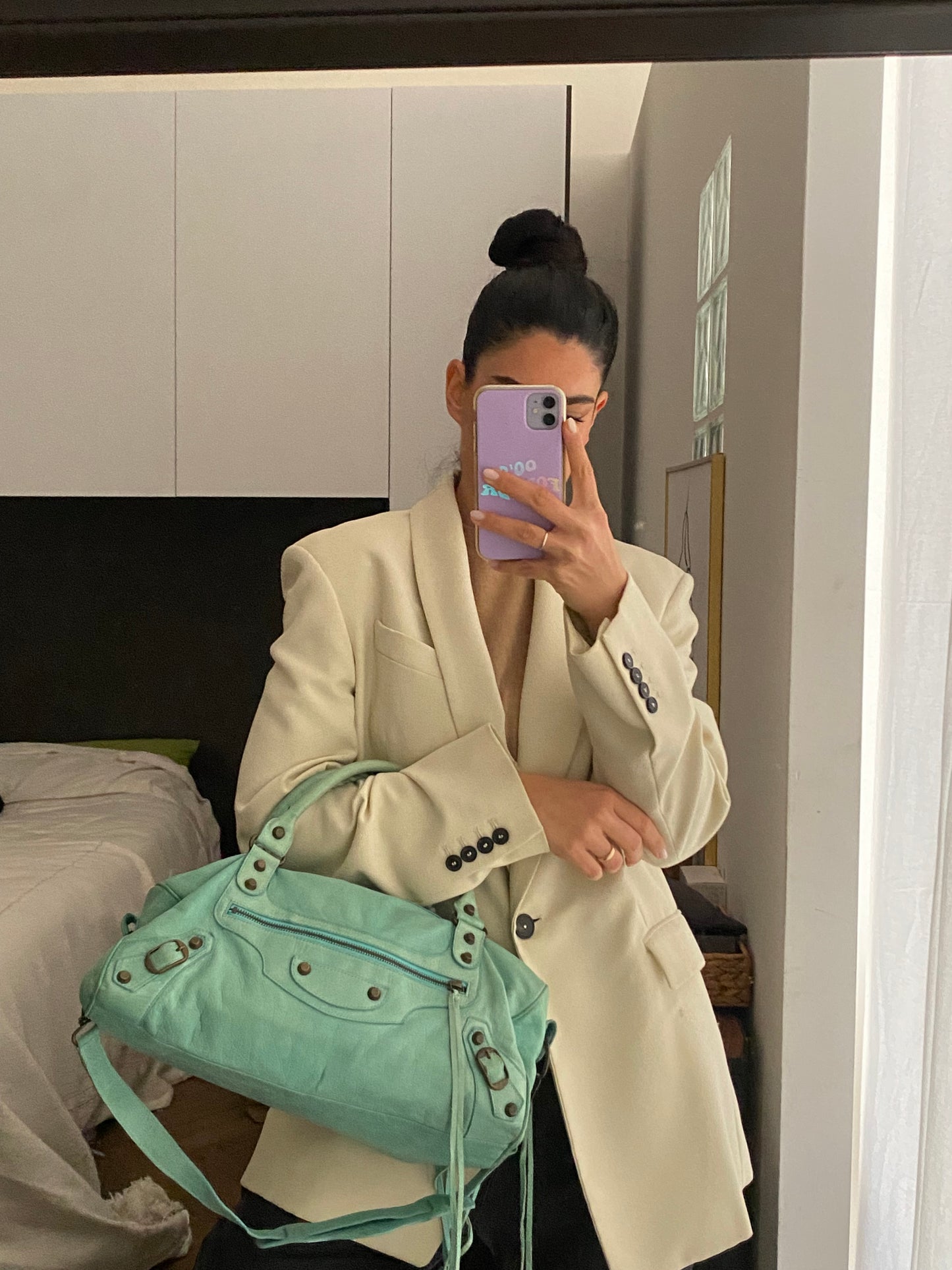 Balenciaga twiggy mint green