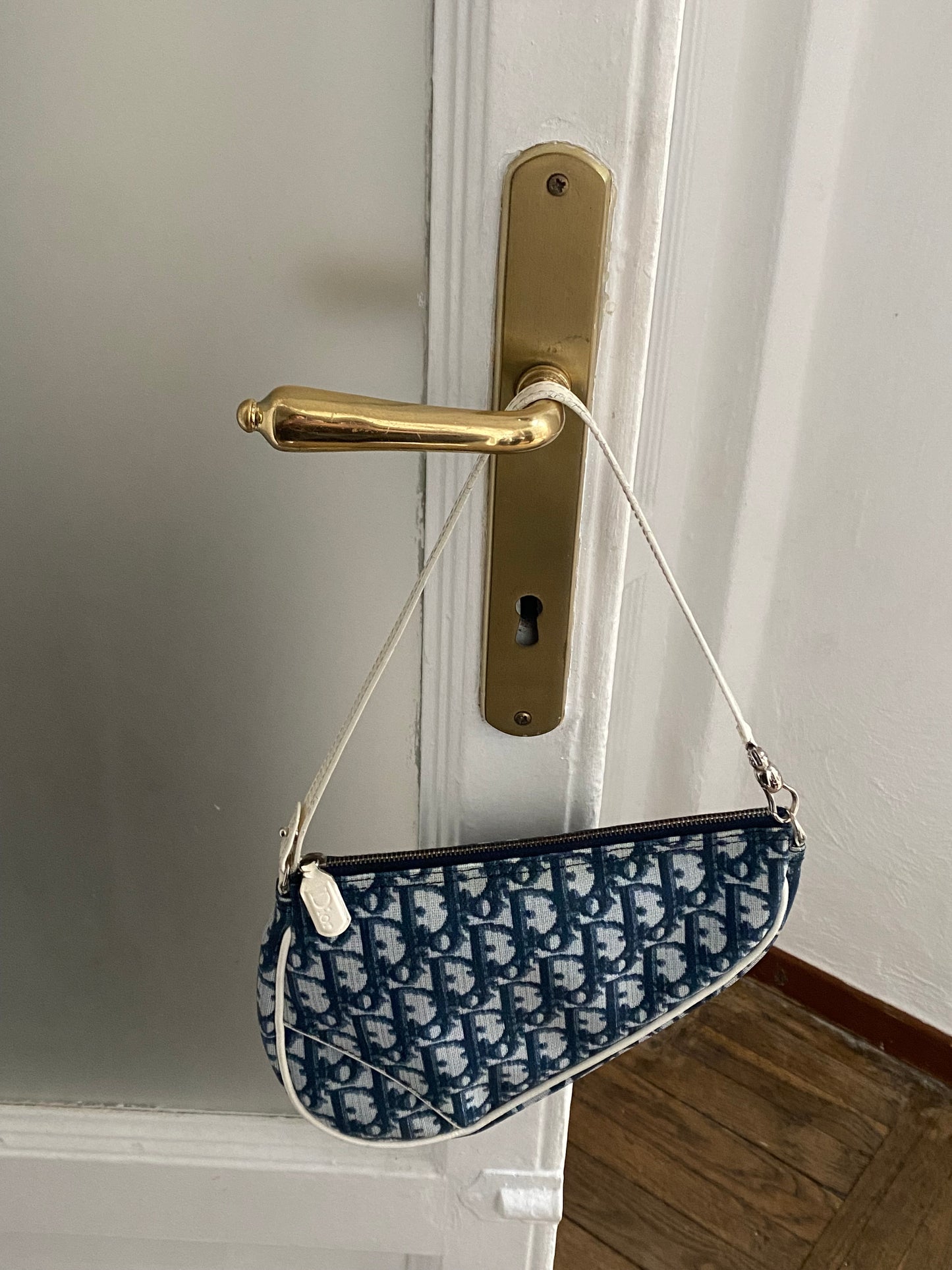 Dior mini saddle monogram blue