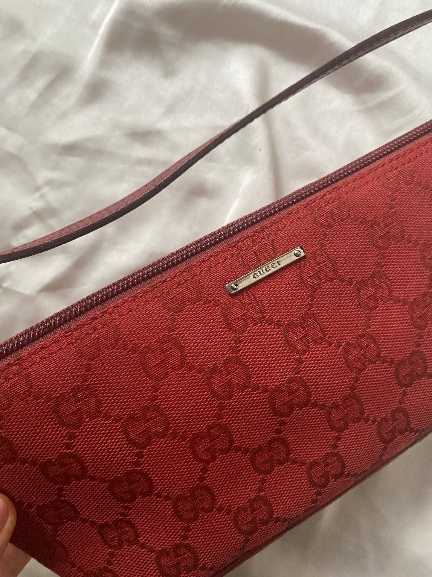 Gucci boat baguette burgundy