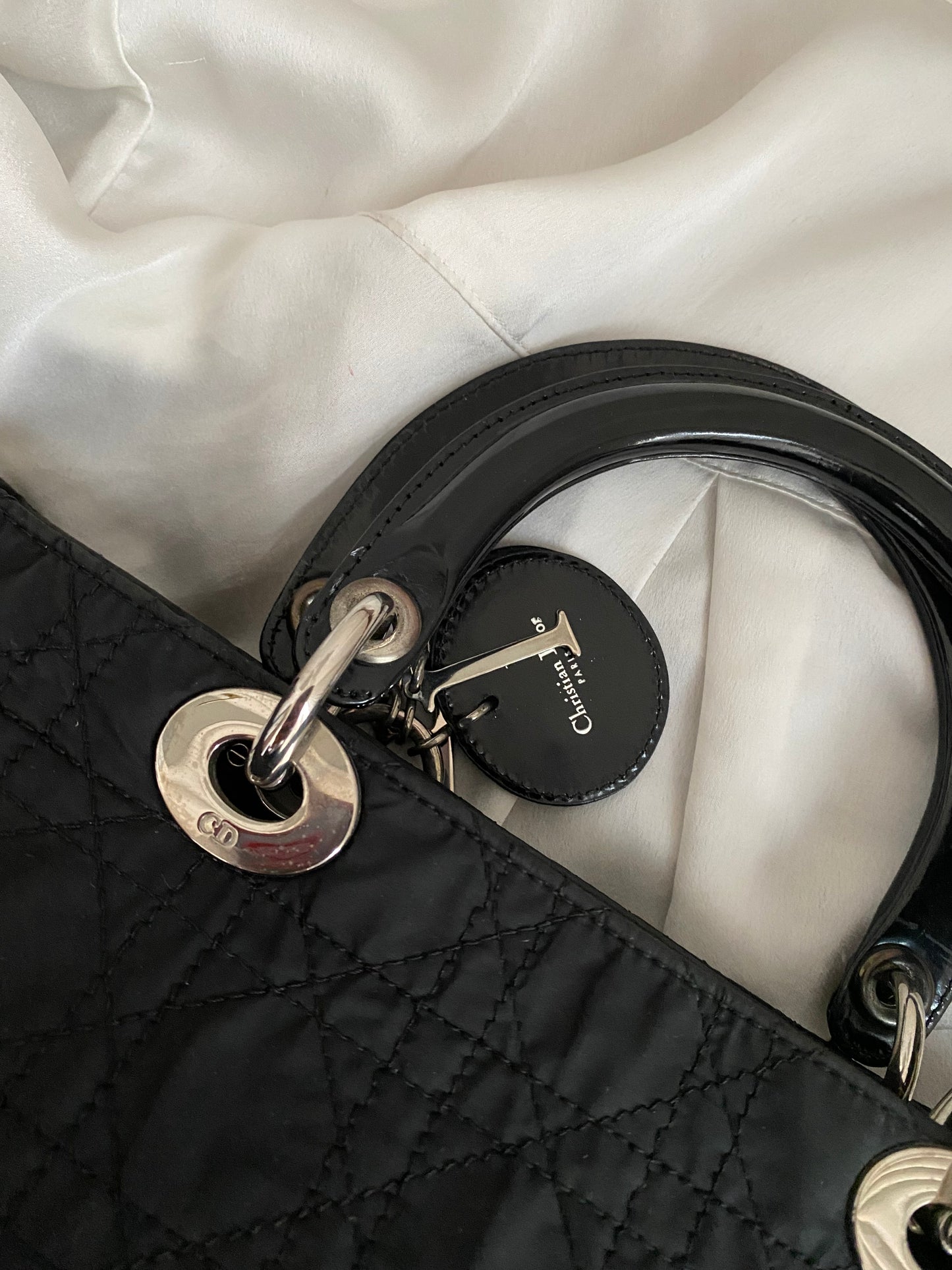 Dior Lady black hw silver