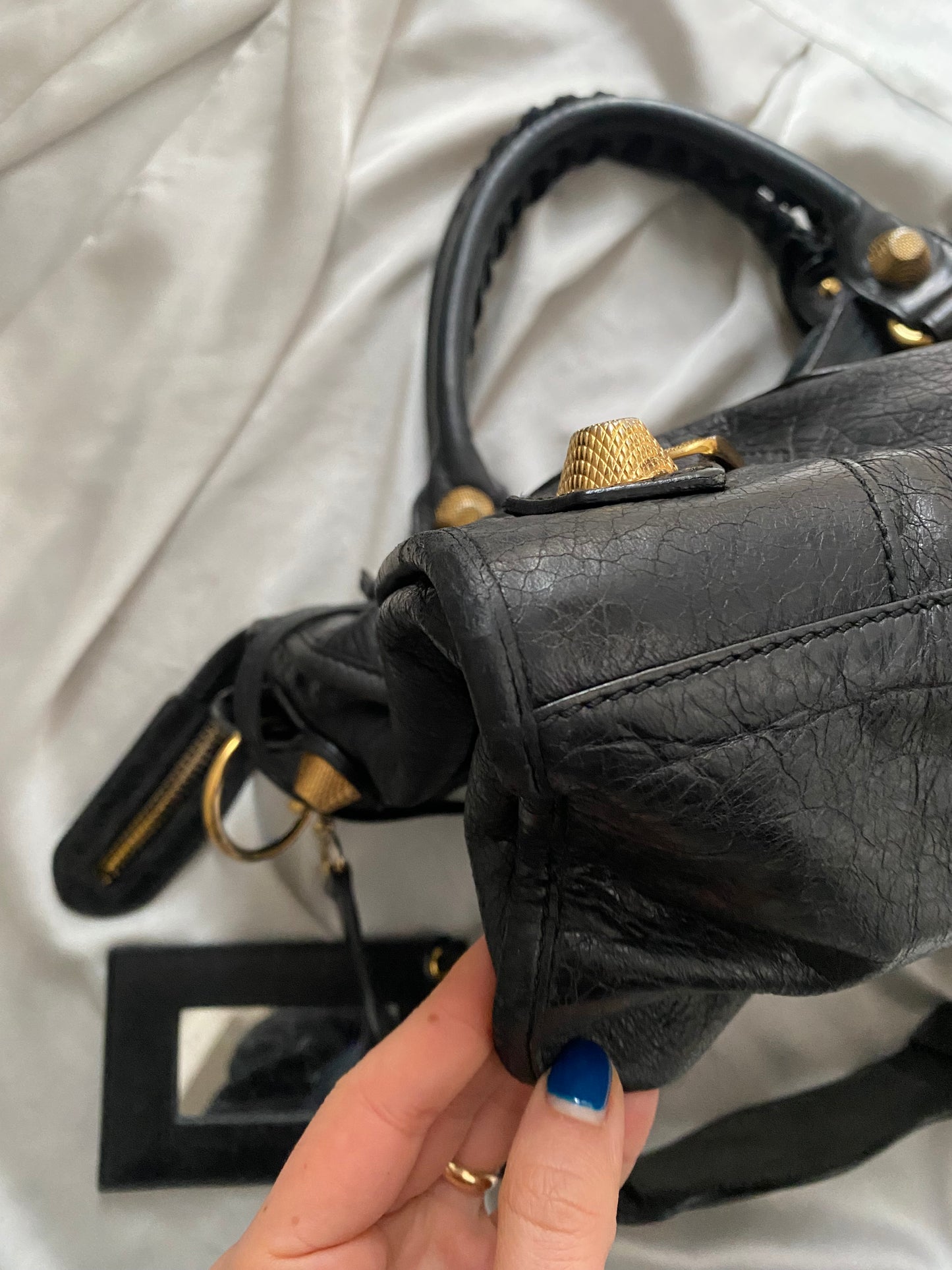 Balenciaga city anthracite giant hw gold