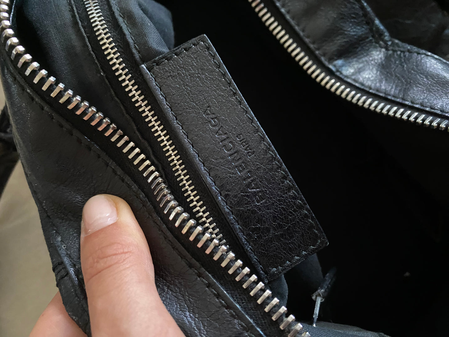 Balenciaga Work black giant hw 12 silver
