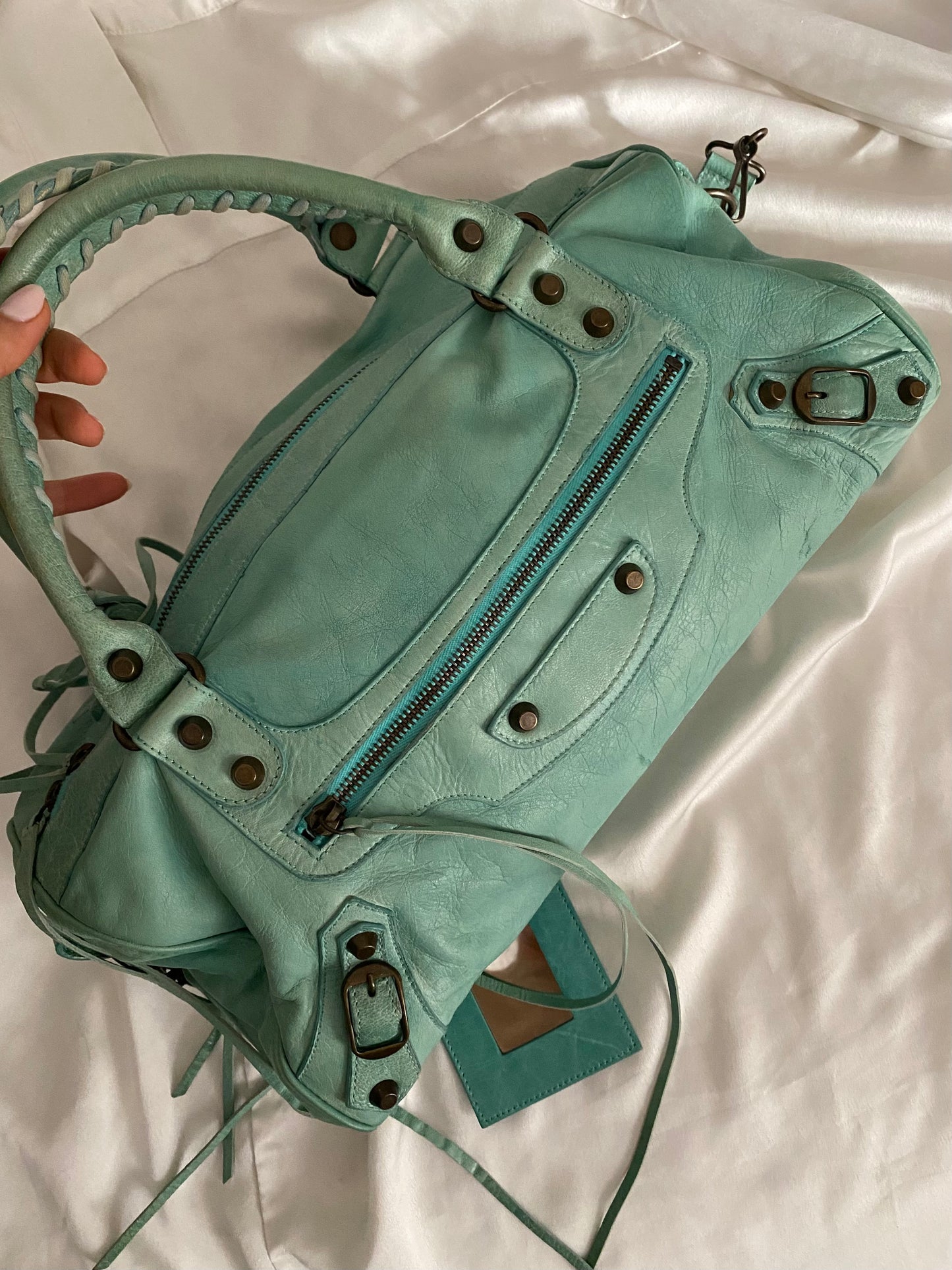 Balenciaga twiggy mint green