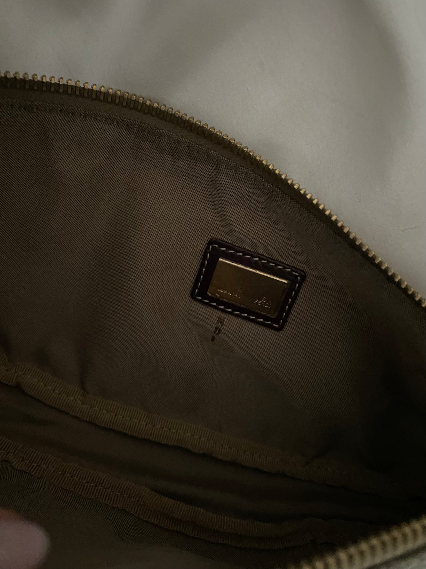 Fendi baguette half moon faded beige