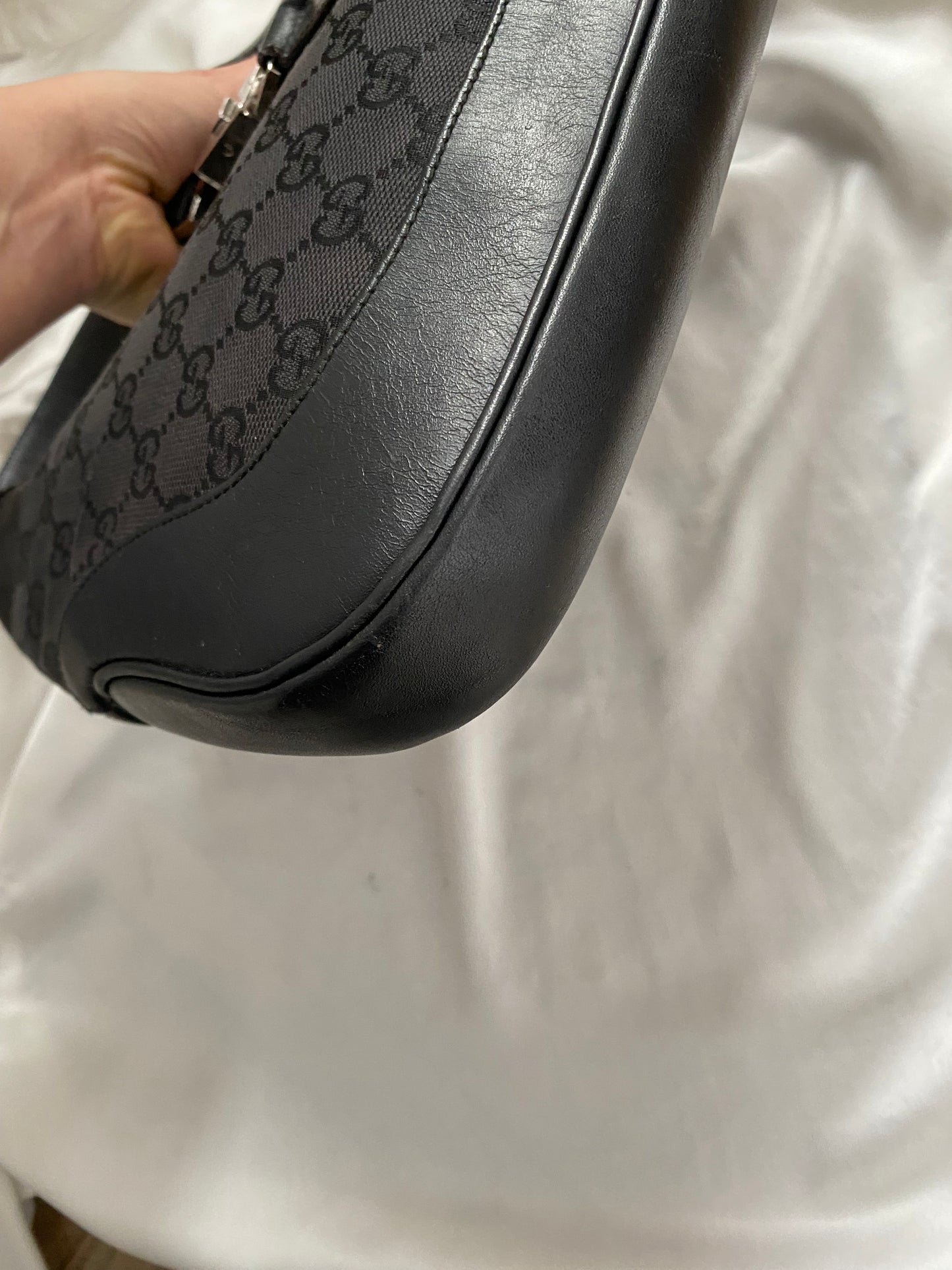 Gucci Jackie monogram nero hardware argento era Tom Ford