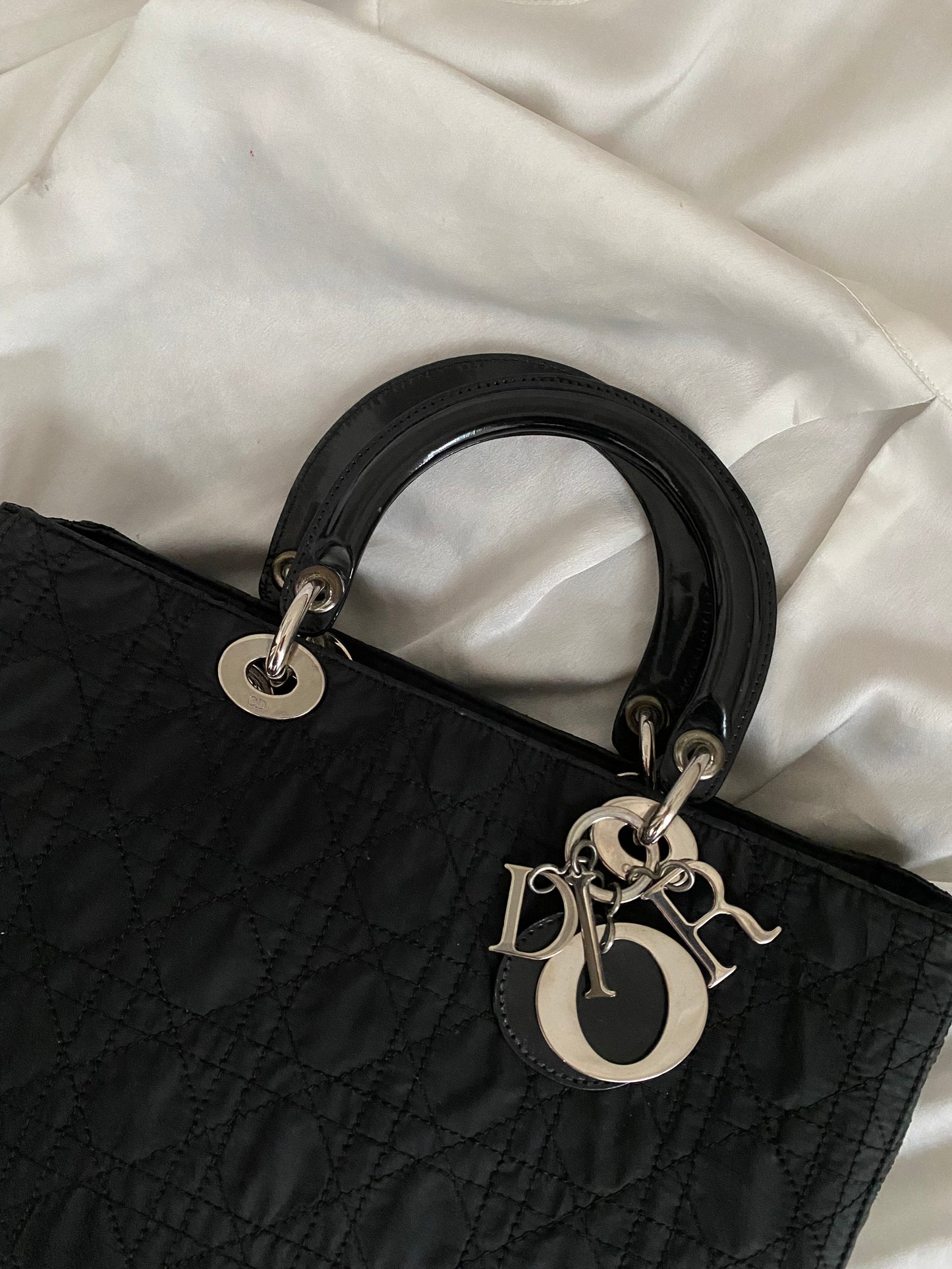 Dior Lady black hw silver