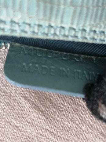Dior mini saddle lucertola azzurra