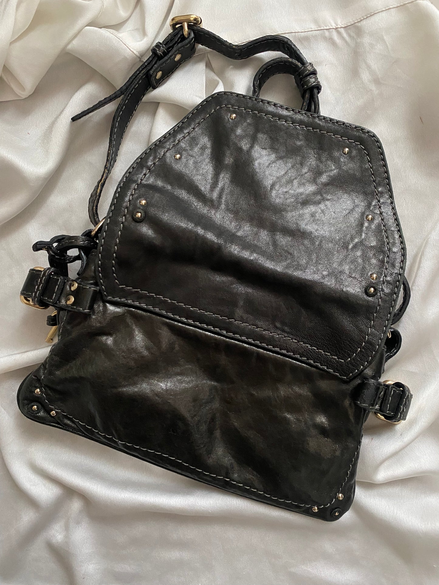 Chloé maxi lock black pochette