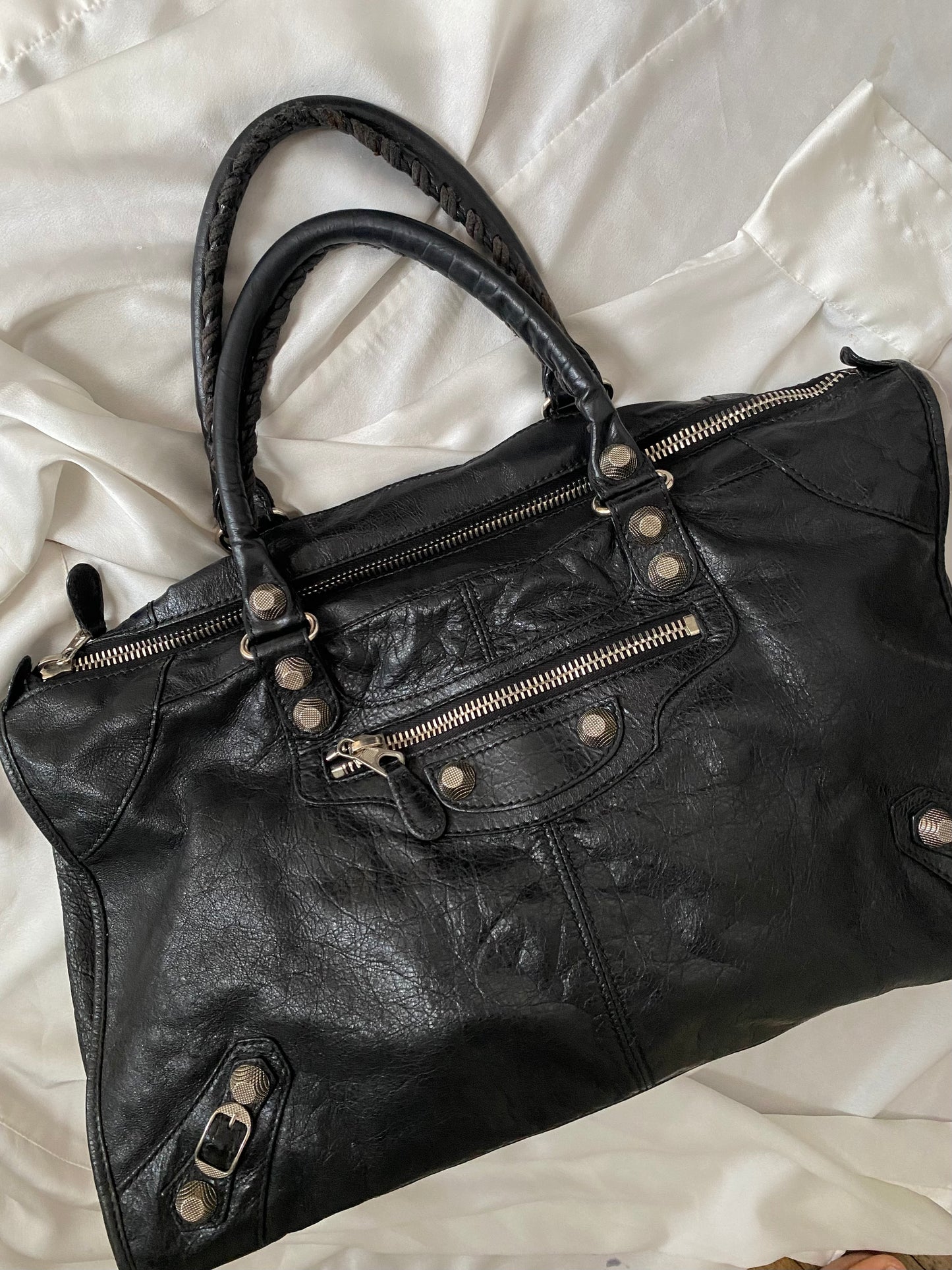 Balenciaga Work black giant hw 12 silver