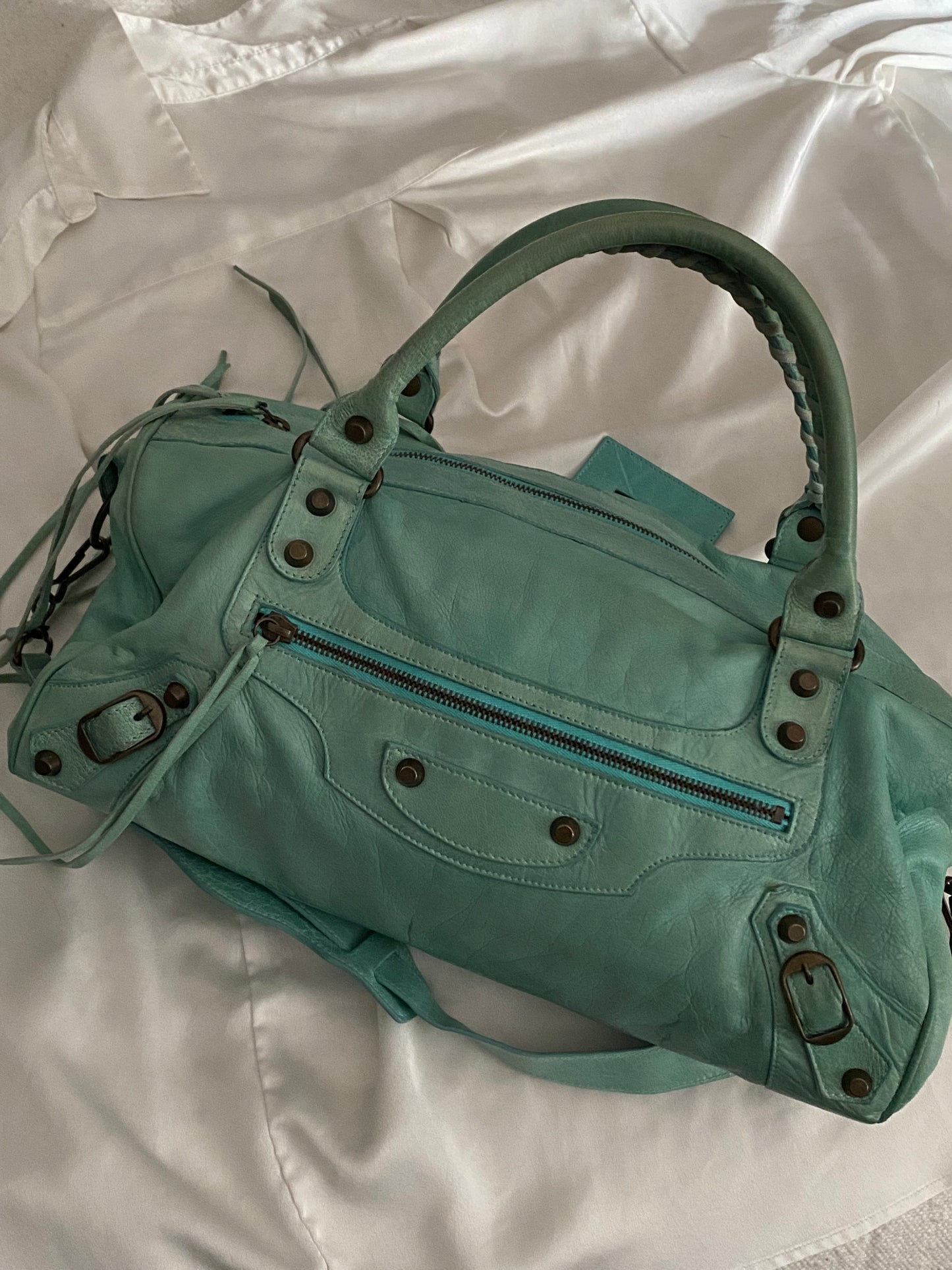 Balenciaga twiggy mint green