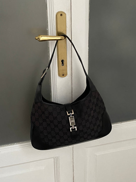 Gucci Jackie era Tom ford monogram nero riflessi marrone scuro