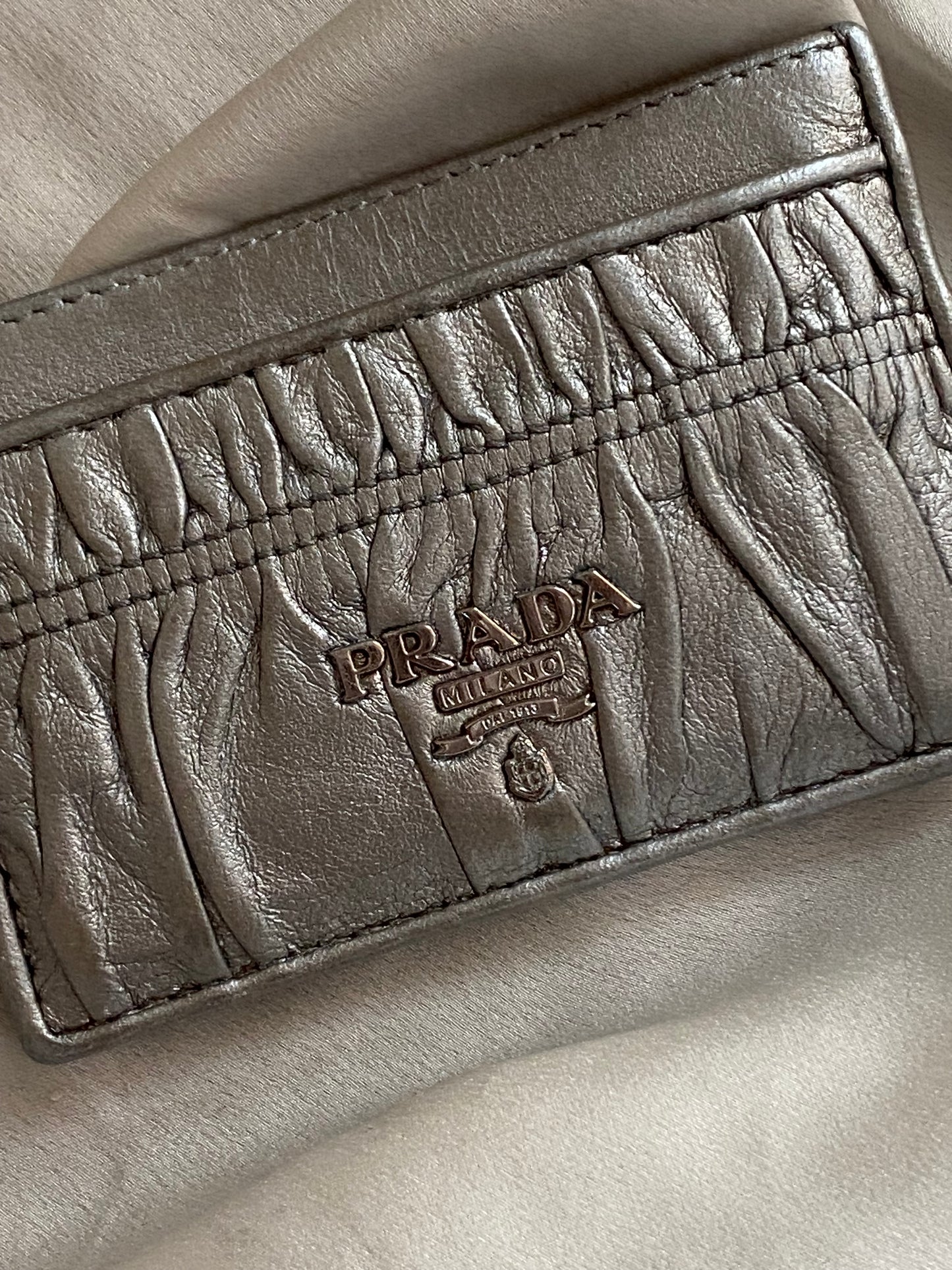 Prada portacarte silver