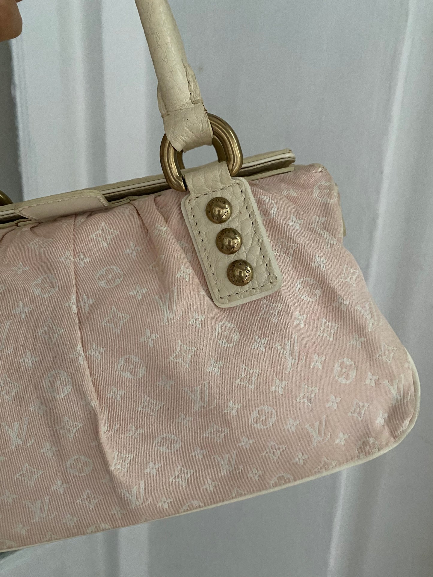 Louis Vuitton Mini Lin Trapeze PM denim rosa