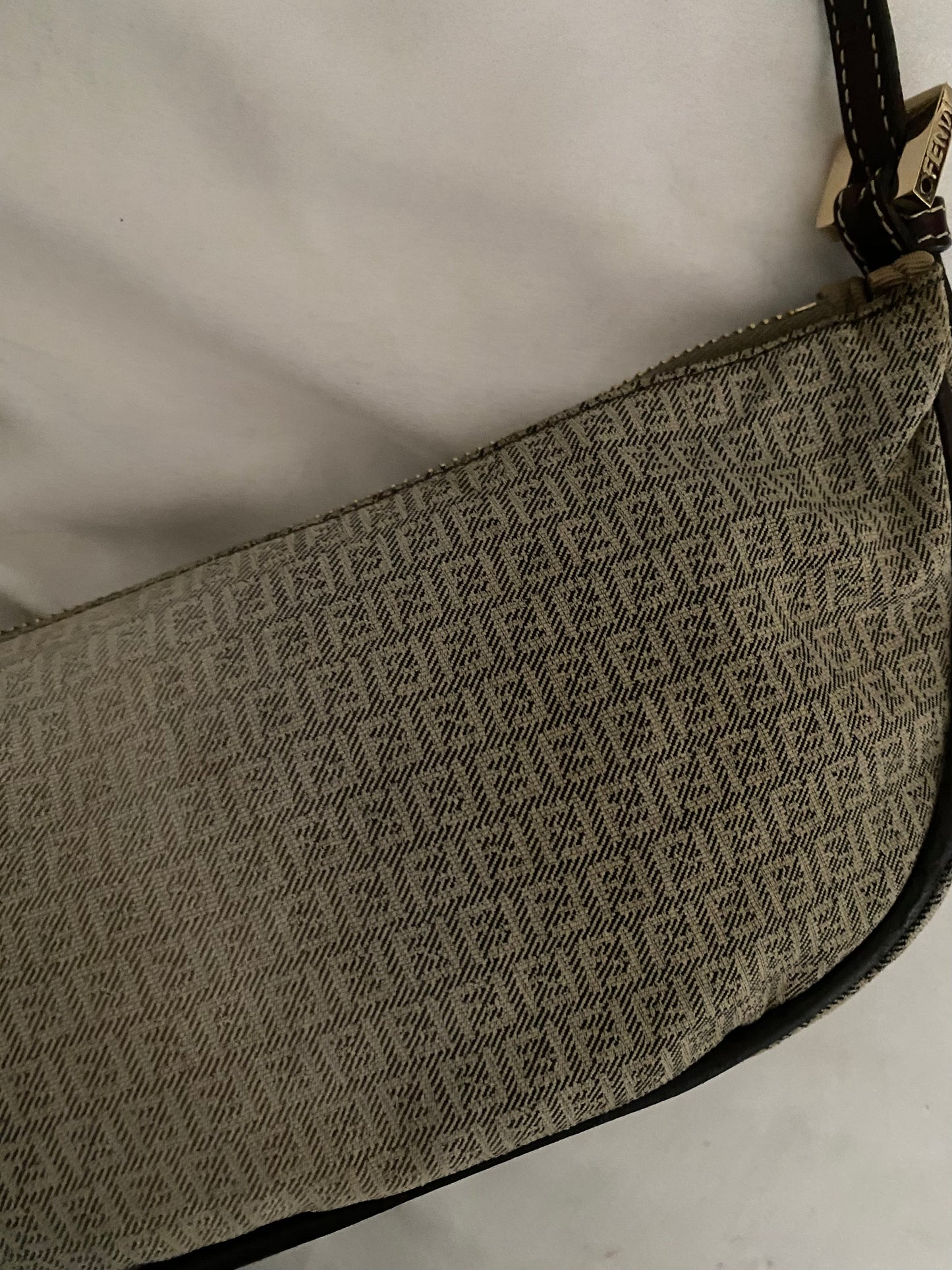 Fendi baguette half moon faded beige