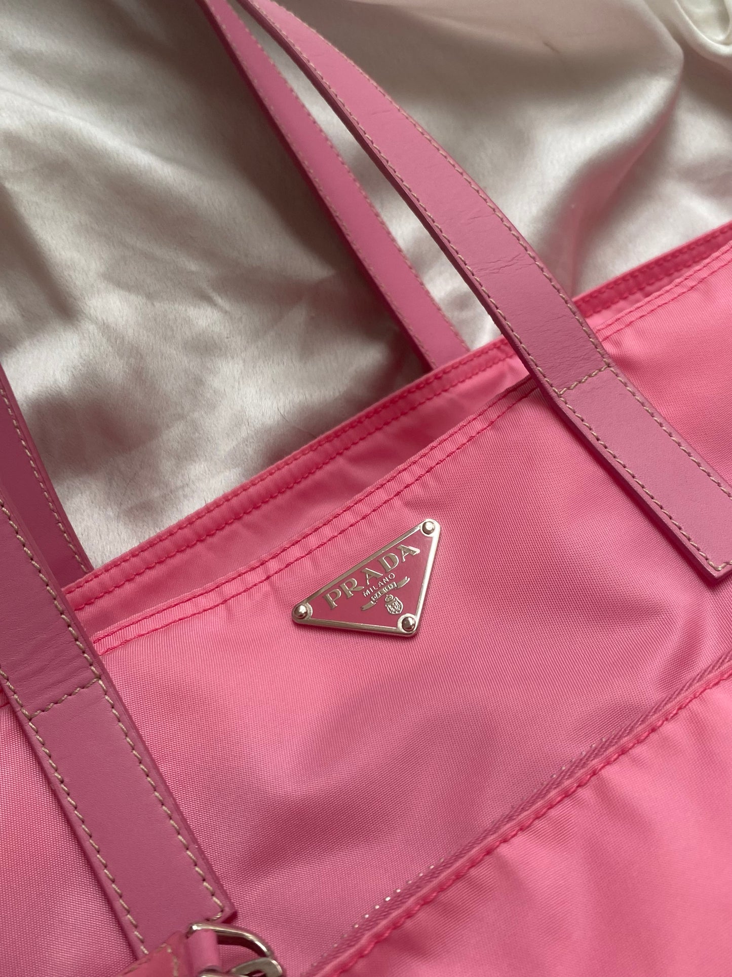 Prada tote nylon pink
