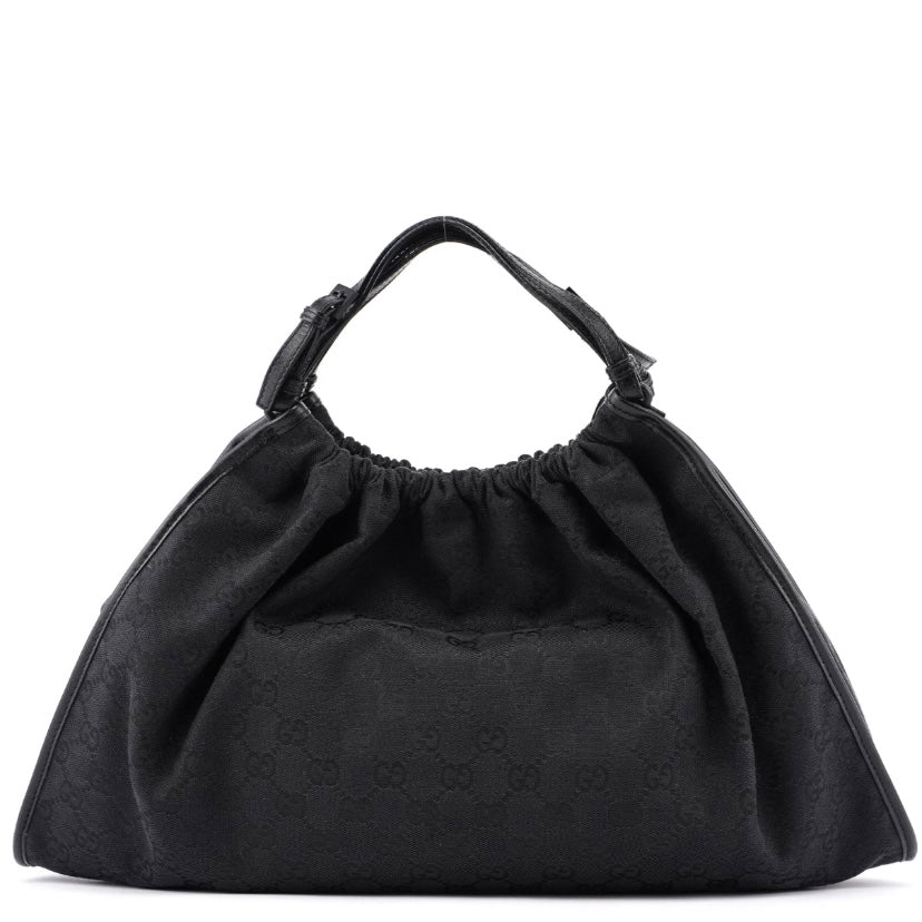 Gucci black monogram hobo