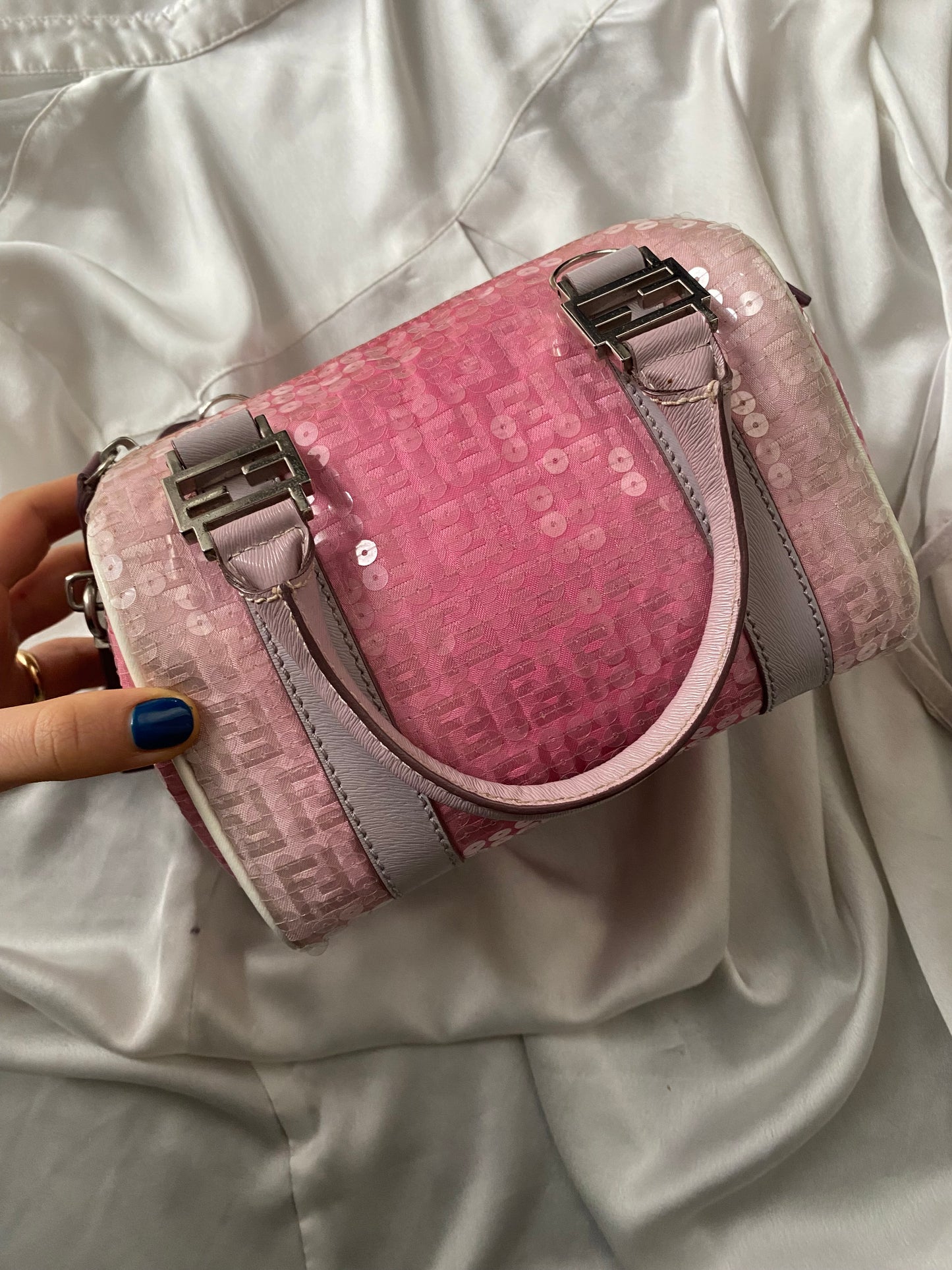 Fendi mini bauletto forever ombre pink