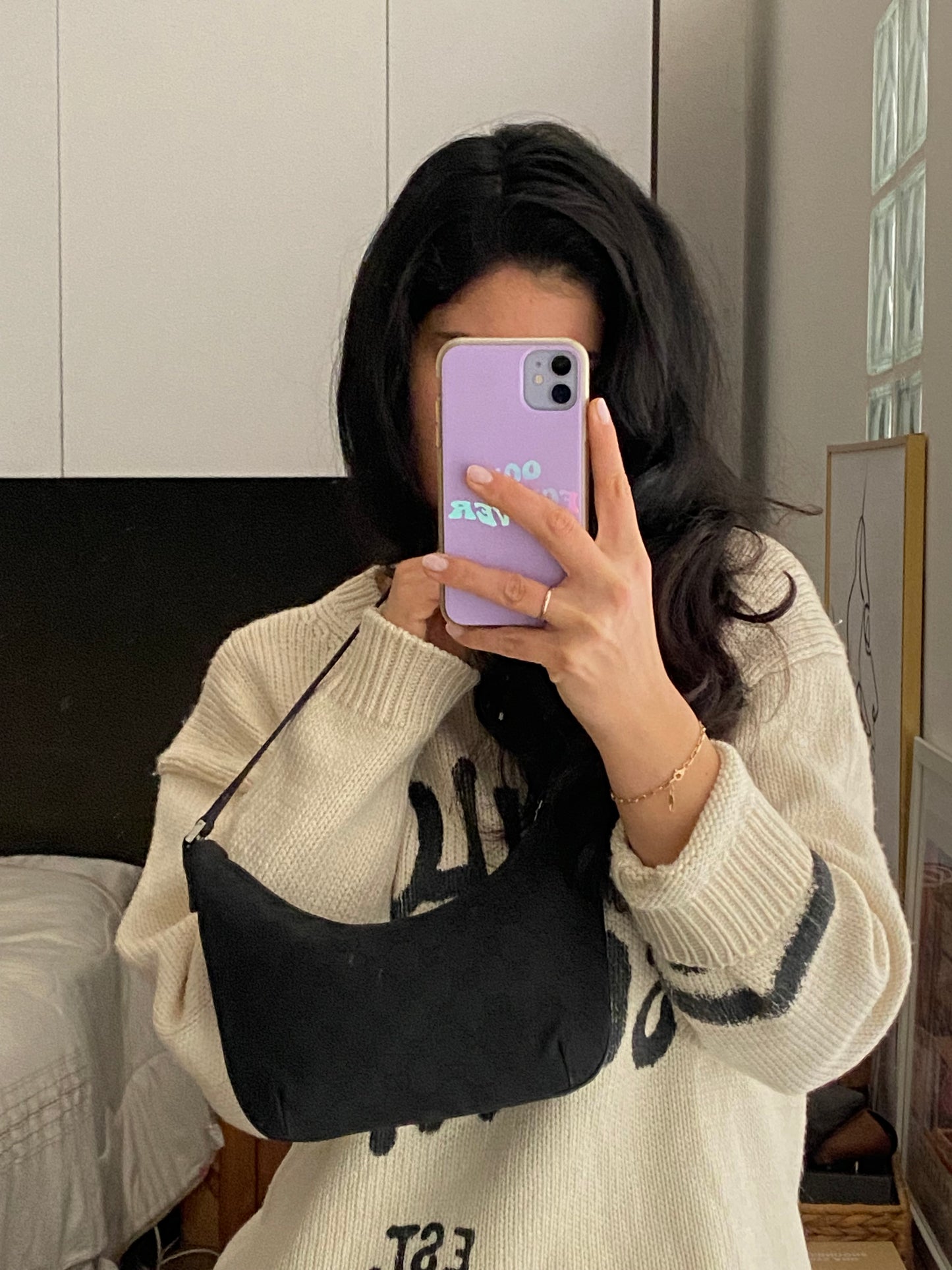Gucci moon hobo monogram nero