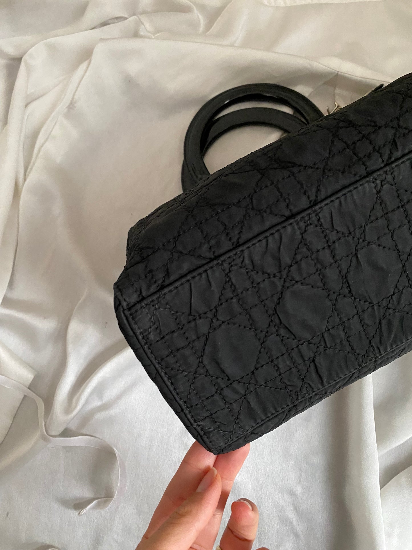 Dior Lady black hw silver