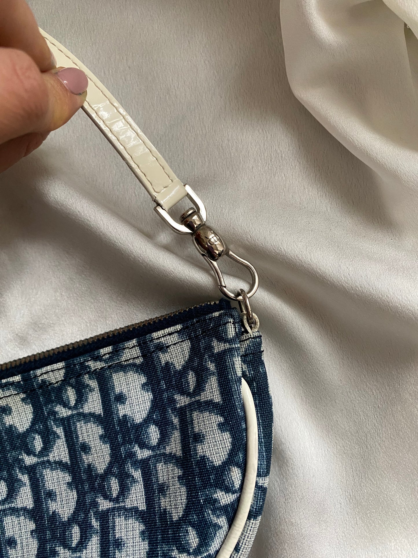 Dior mini saddle monogram blue