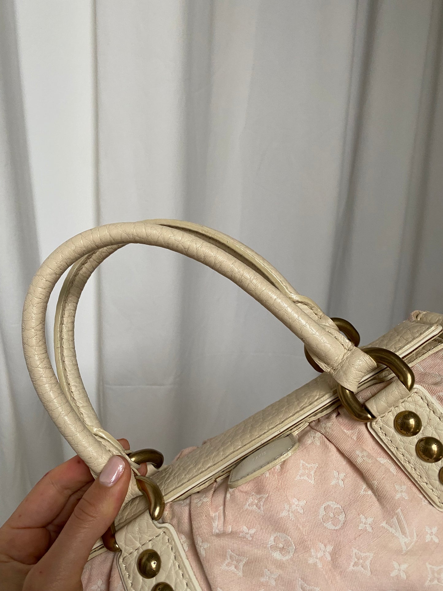 Louis Vuitton Mini Lin Trapeze PM denim rosa