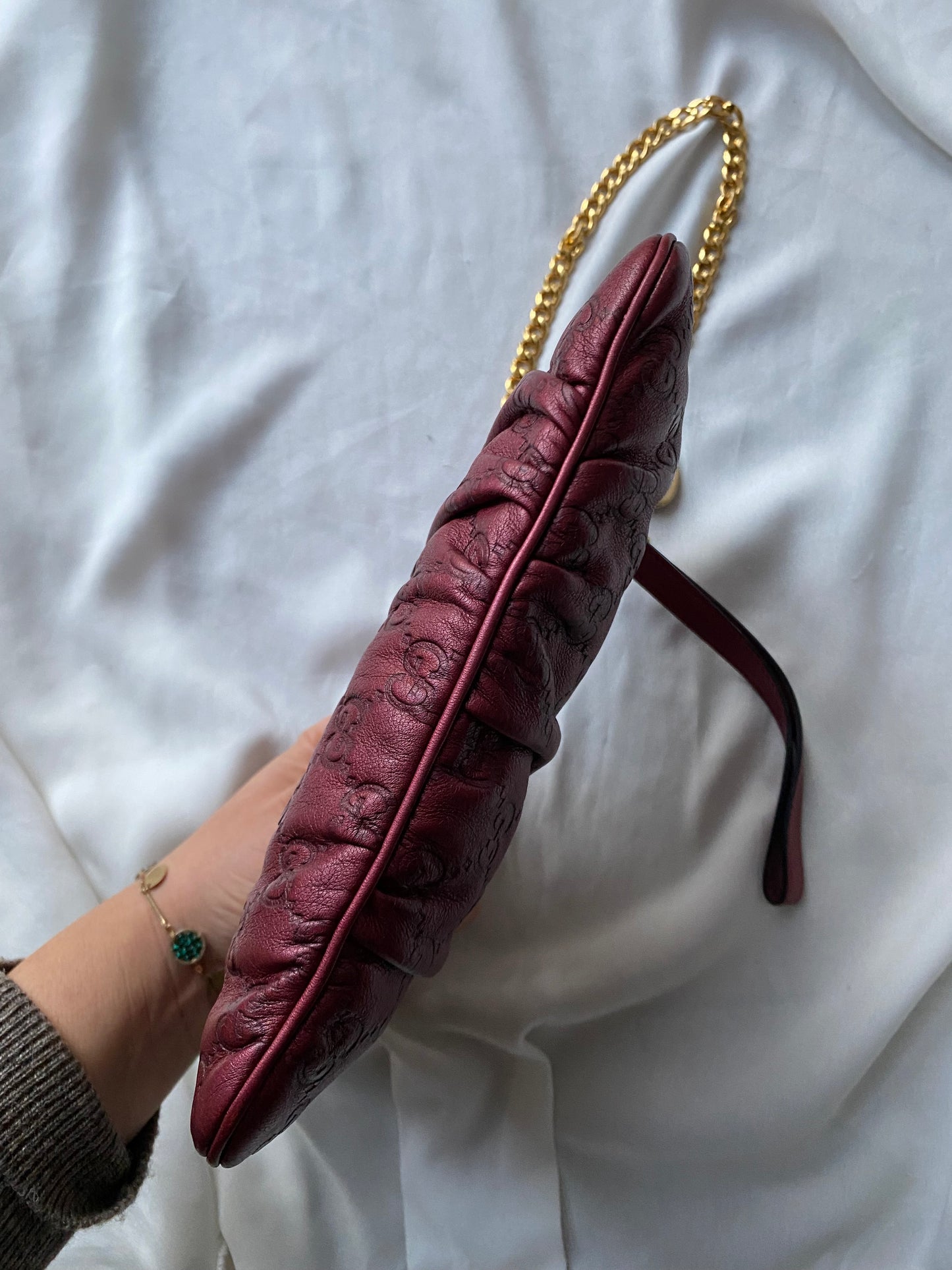 Gucci pochette burgundy riflessi rubino