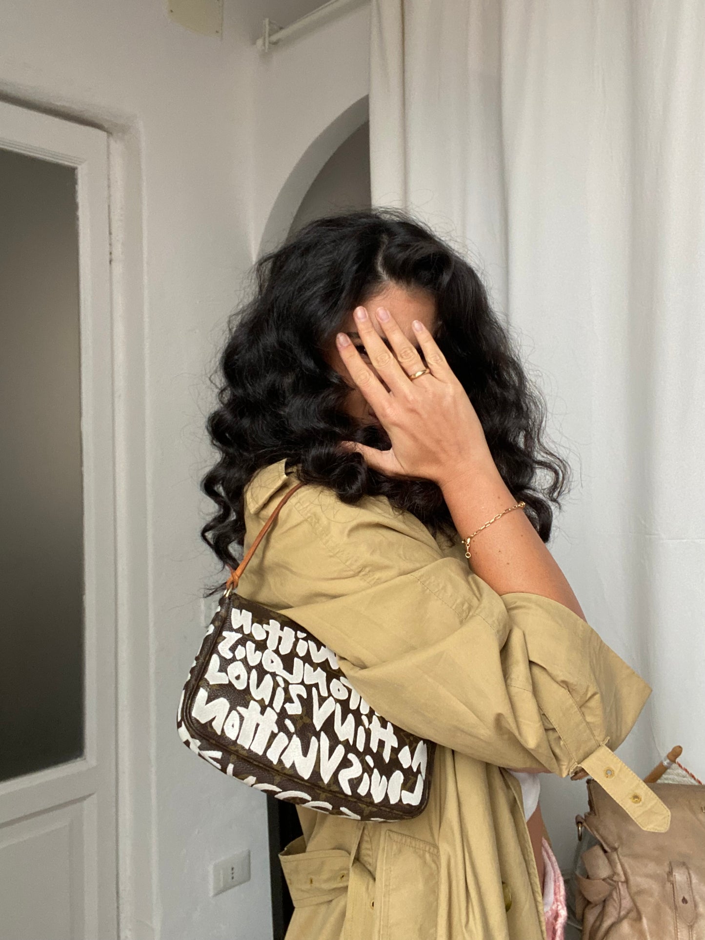 Louis Vuitton x Stephen Sprouse pochette accessoire white graffiti